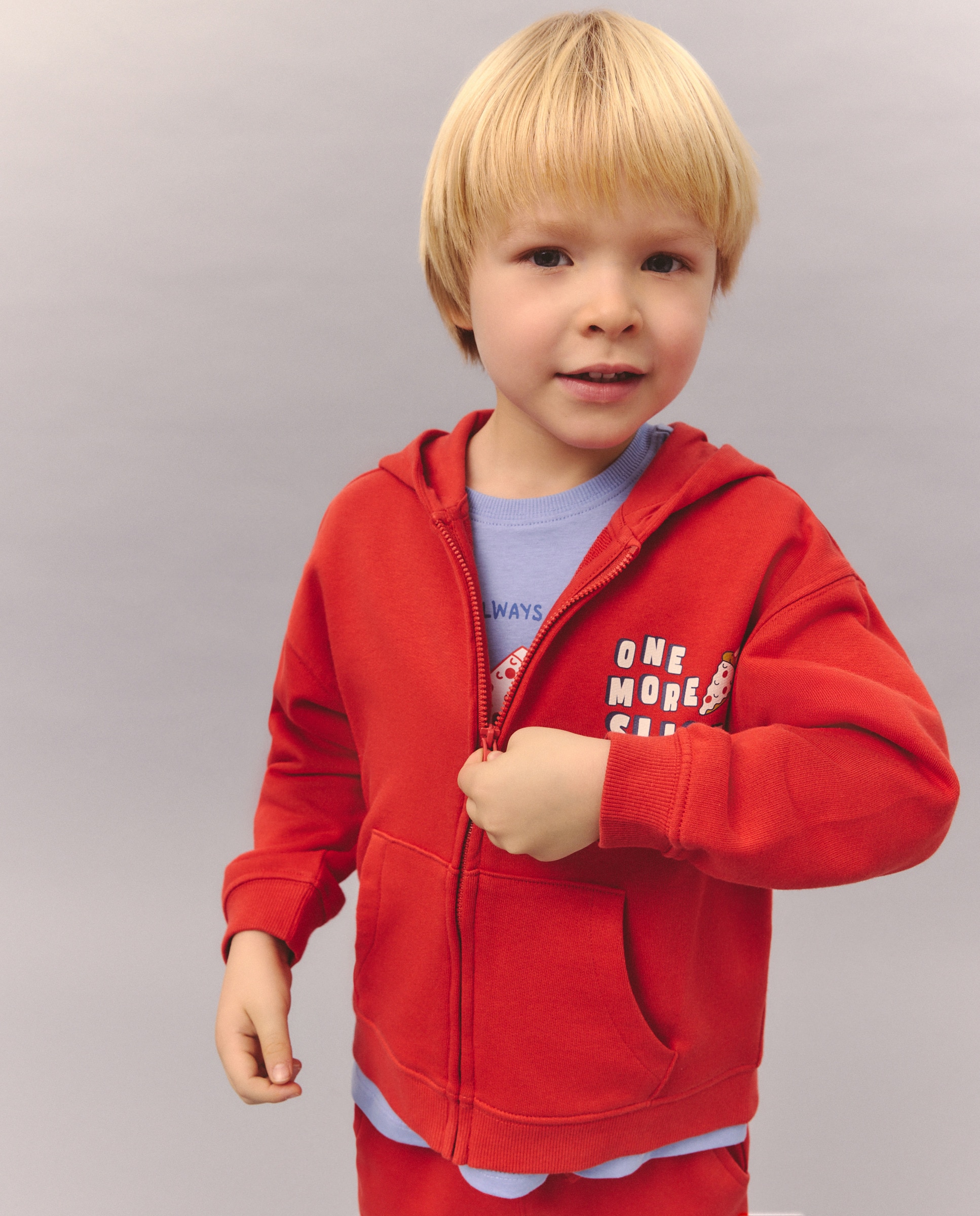 Sweatshirt Aberta com Capuz Kids El Corte Inglés Vermelho-1