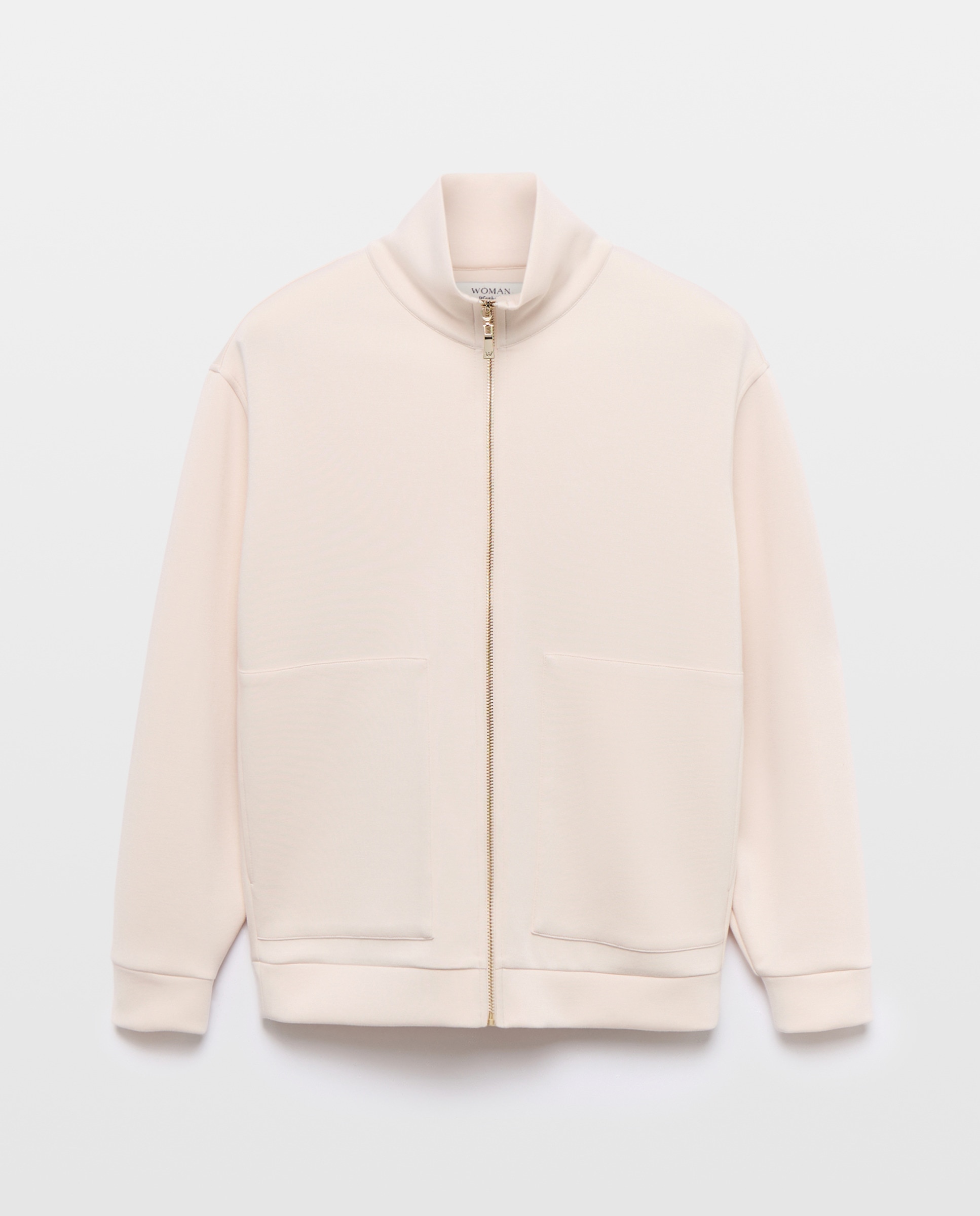 Sweatshirt Clássica Aberta de Cupro 120 Cru-4