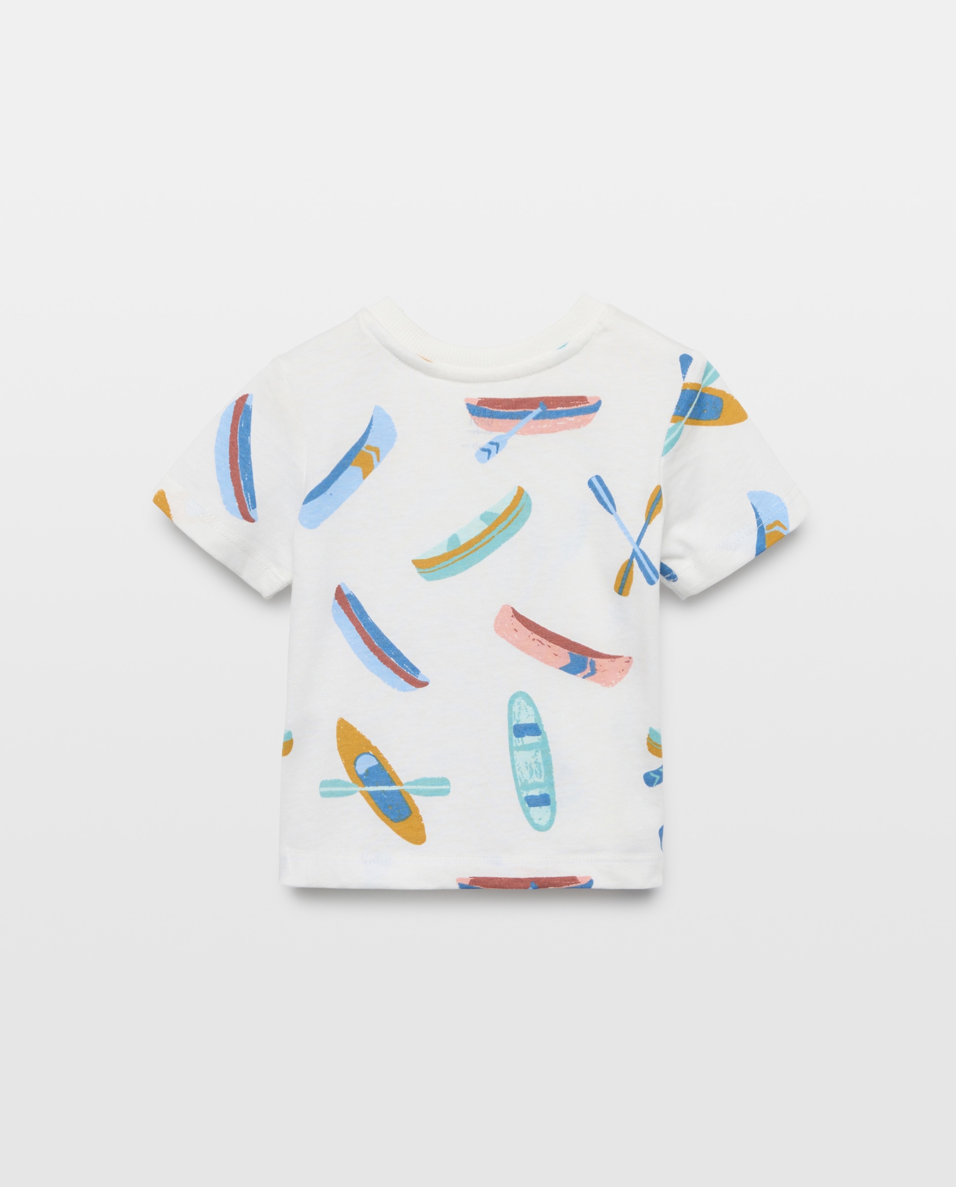 T-shirt de Bebé com Manga Curta e Fantasia Branco-marfim-2