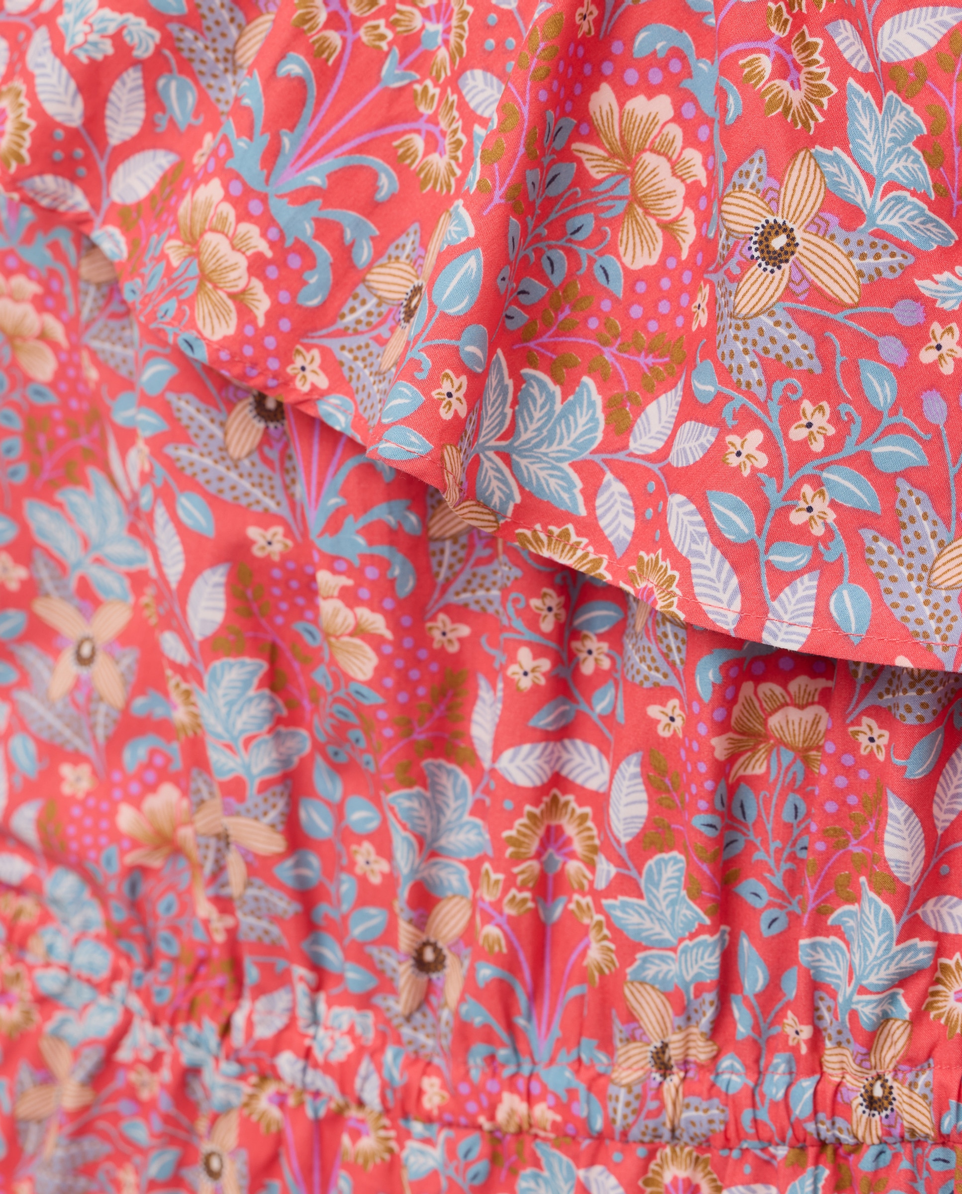 Macacão Comprido em Popelina Vermelho-5