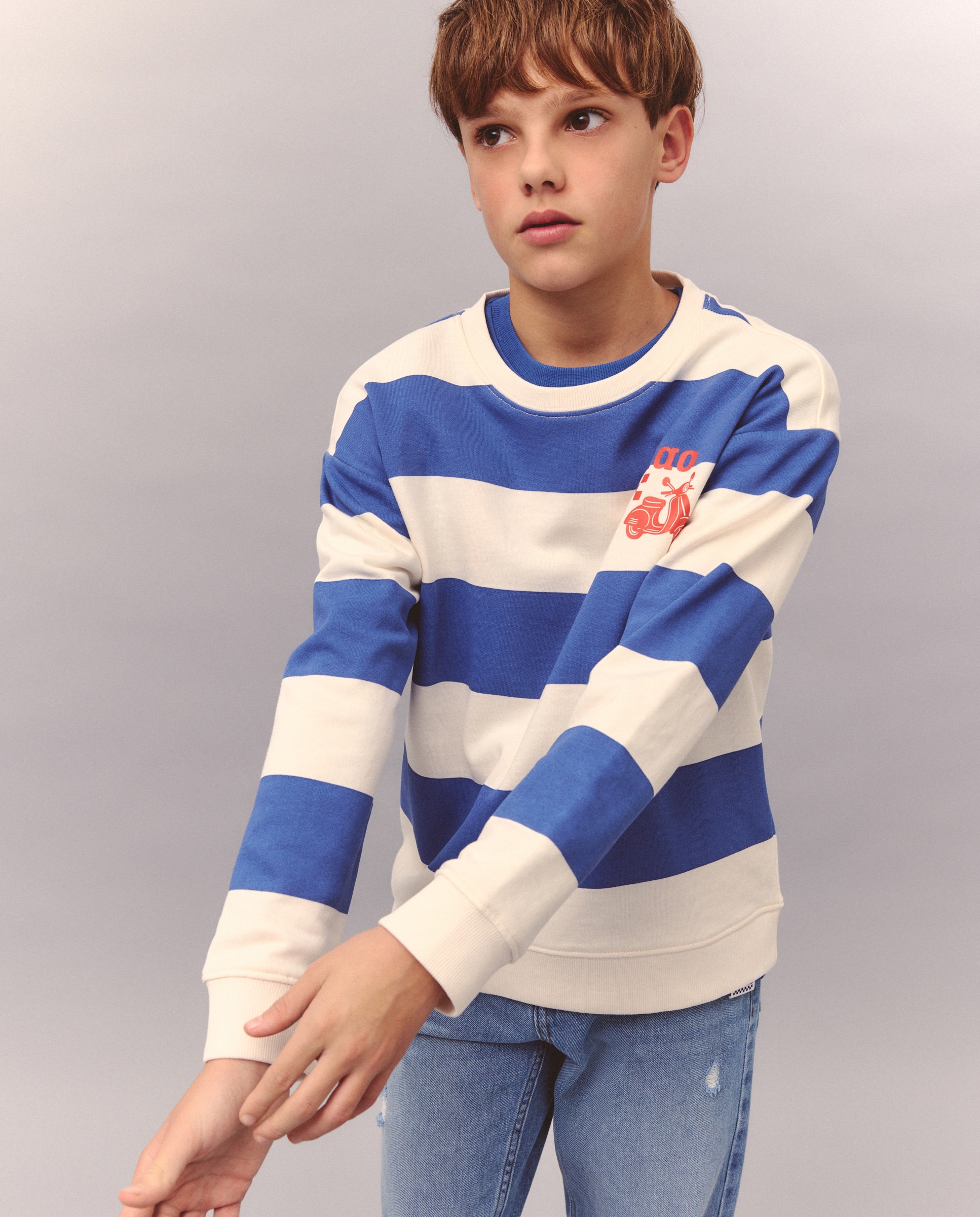 Sweatshirt Fechada com Estampado de Fantasia Kids El Corte Inglés Azul-2