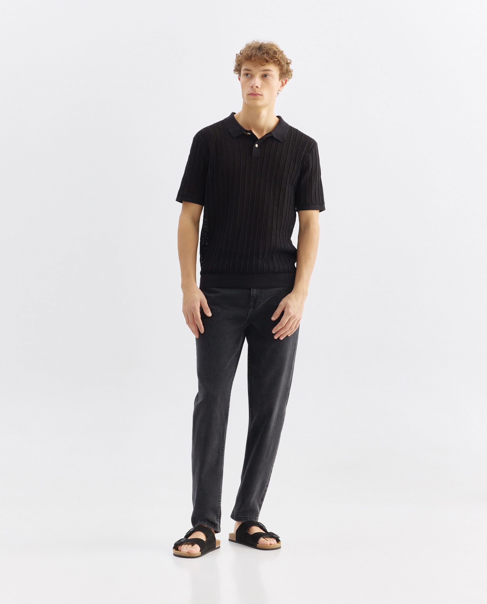 Sandálias com Fivelas Preto-7