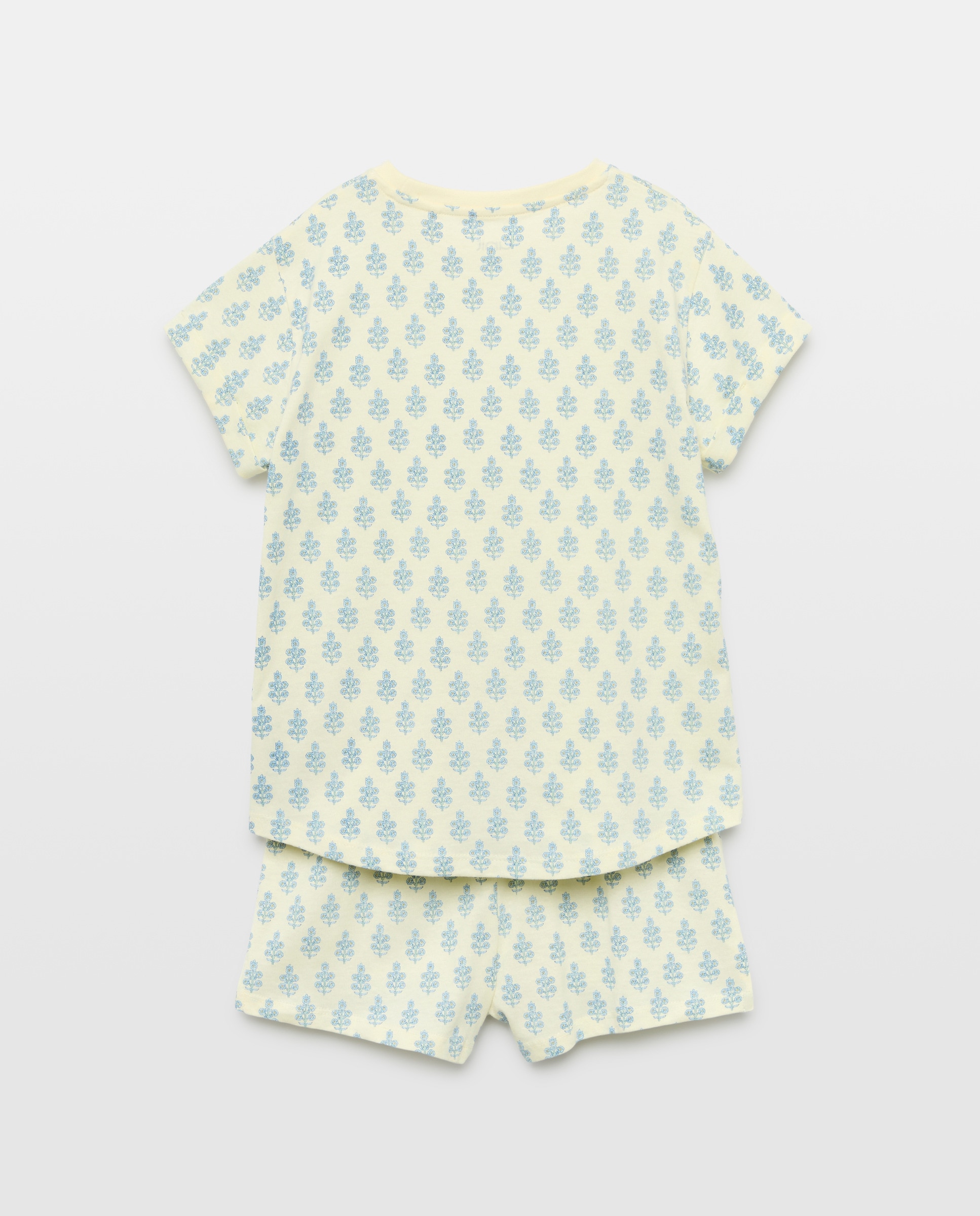 Pijama de niña estampado corto 310 Amarillo claro-2