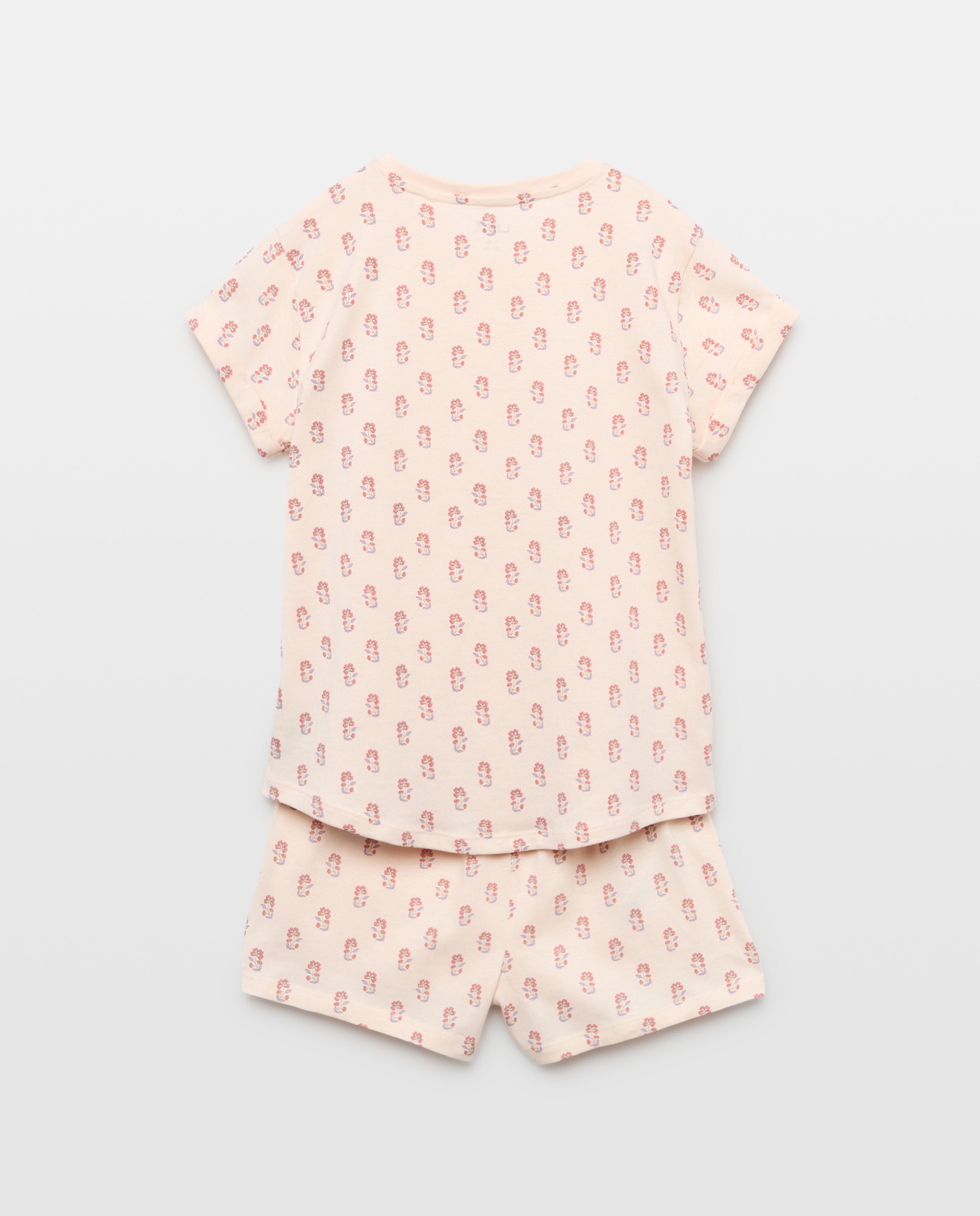 Pijama de niña estampado corto 200 Rosa-2