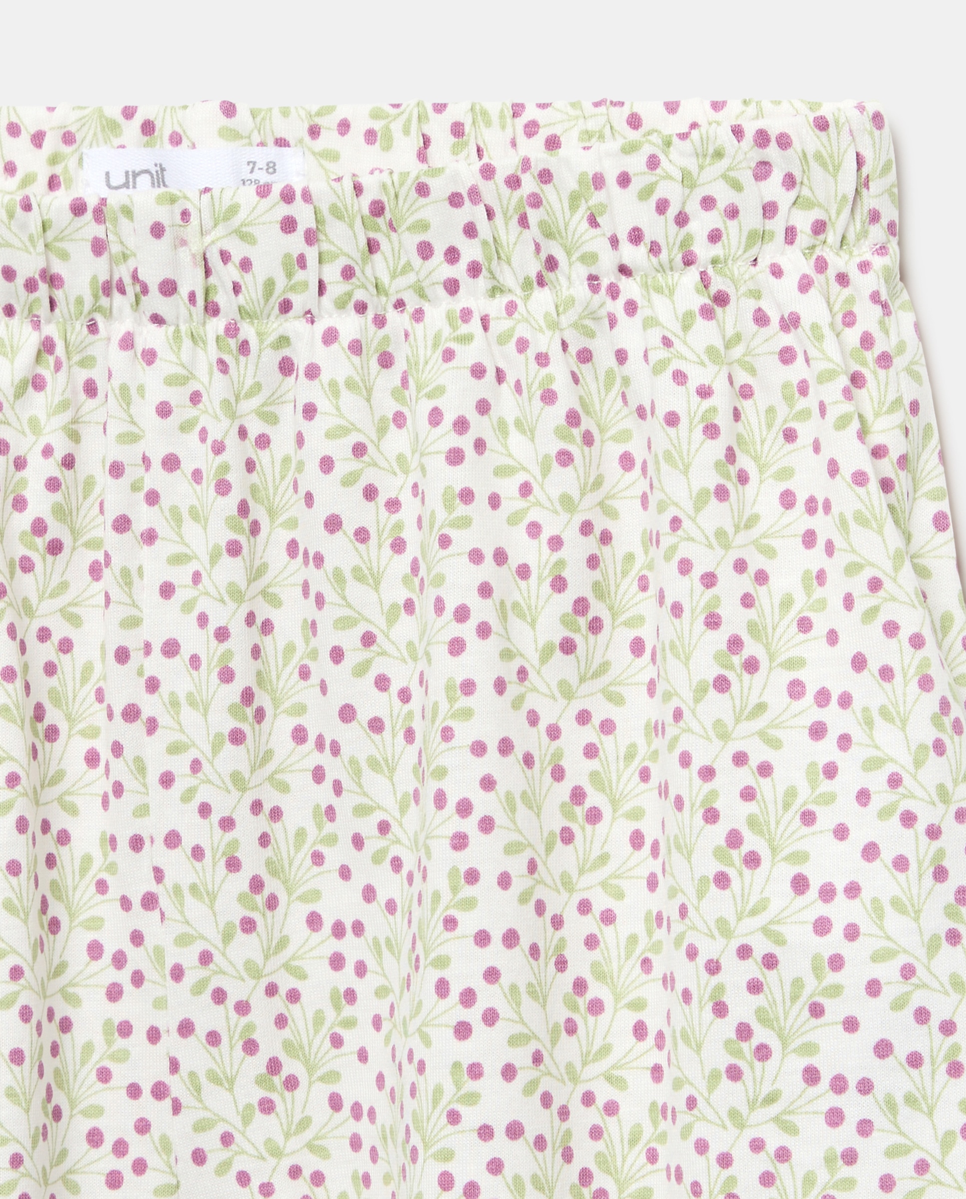 Pijama de niña estampado corto Blanco roto-3