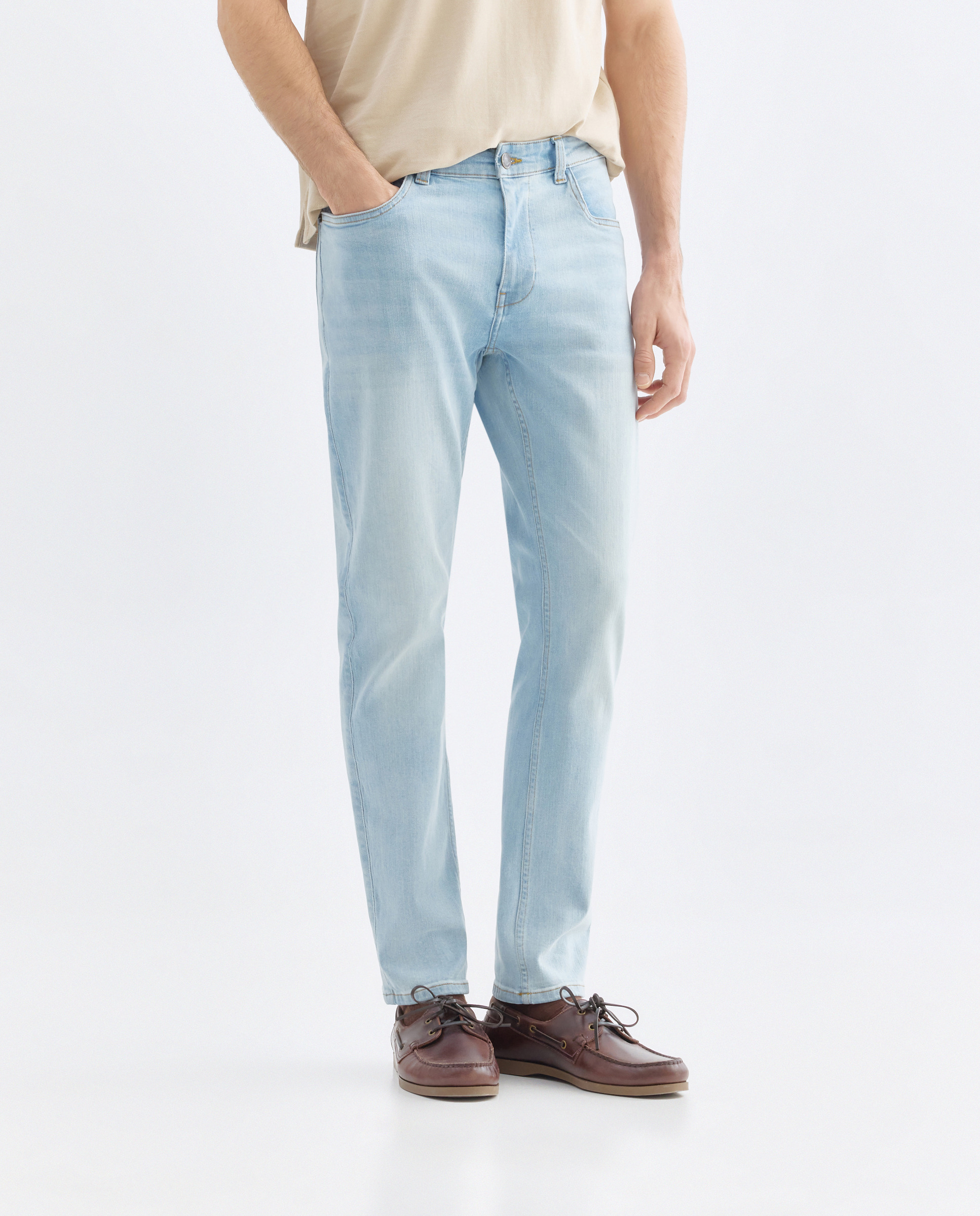 Pantalón vaquero hombre slim fit Cerúleo-2