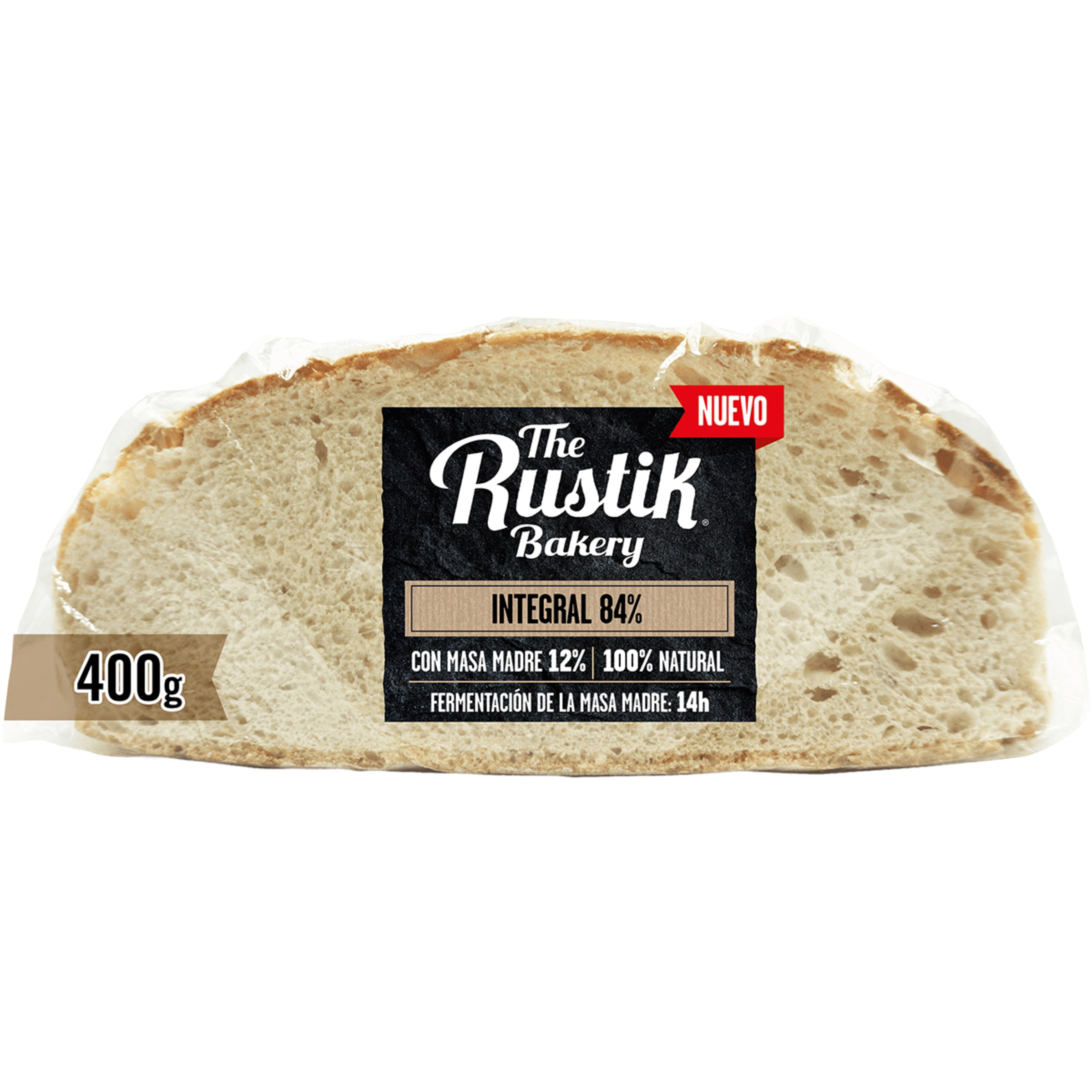 pan semi hogaza integral 84% con masa madre bolsa 400 g