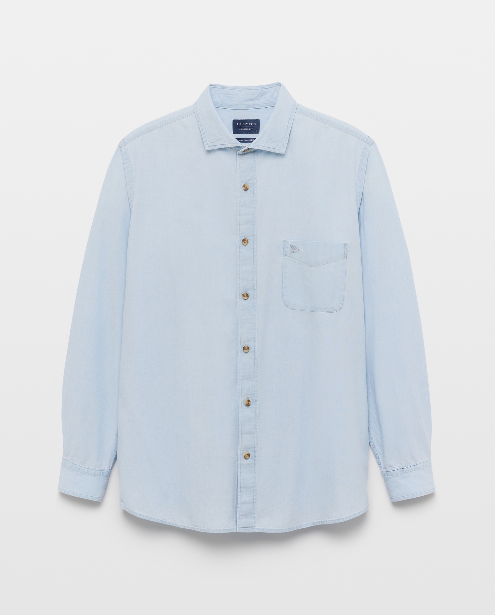 Camisa de Ganga Classic Fit Azul-índigo-5