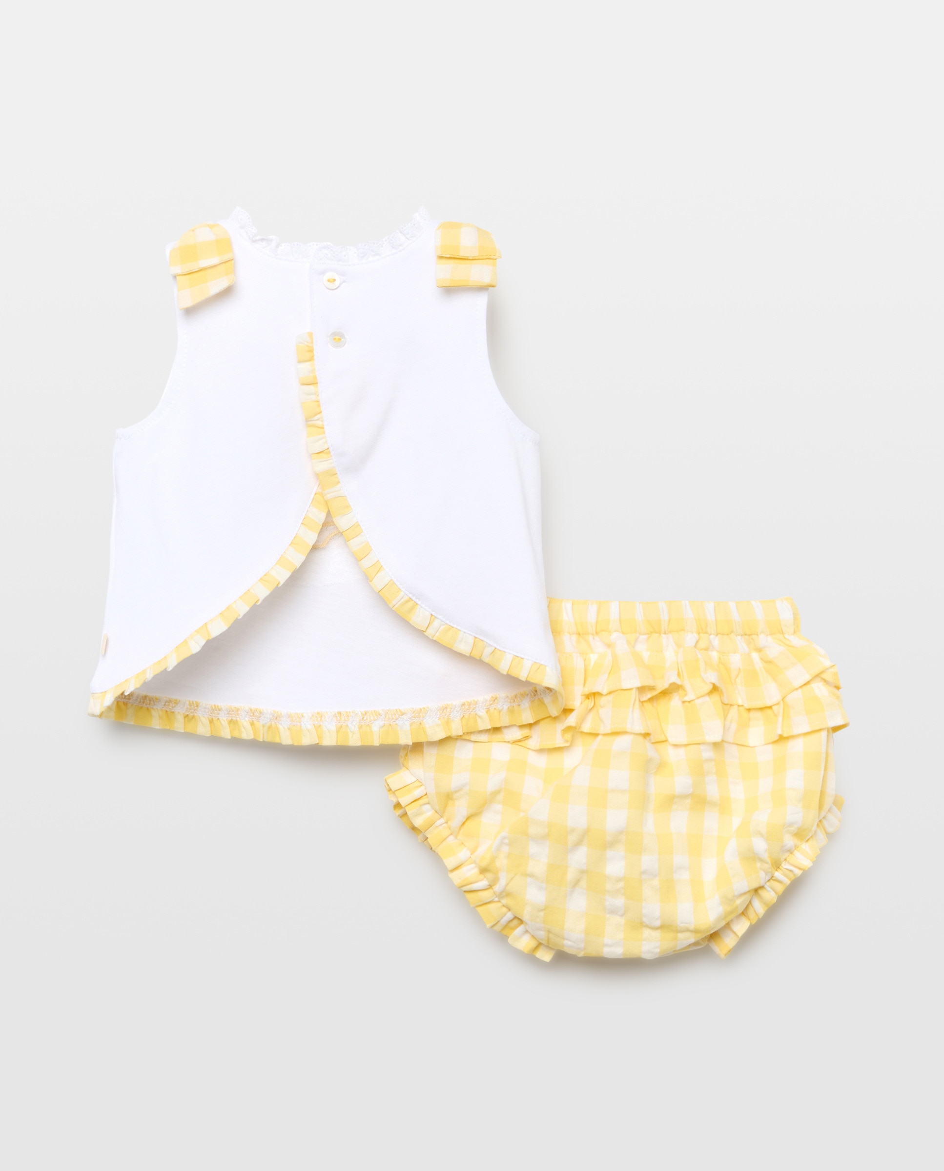 Conjunto de Duas Peças de Bebé Amarelo-2