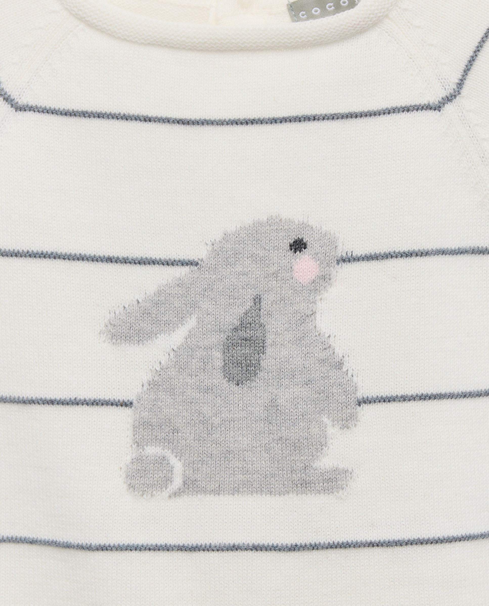 Babygrow de Tricot Curto de Bebé com Manga Curta e Estampado Coconut El Corte Inglés Branco-3