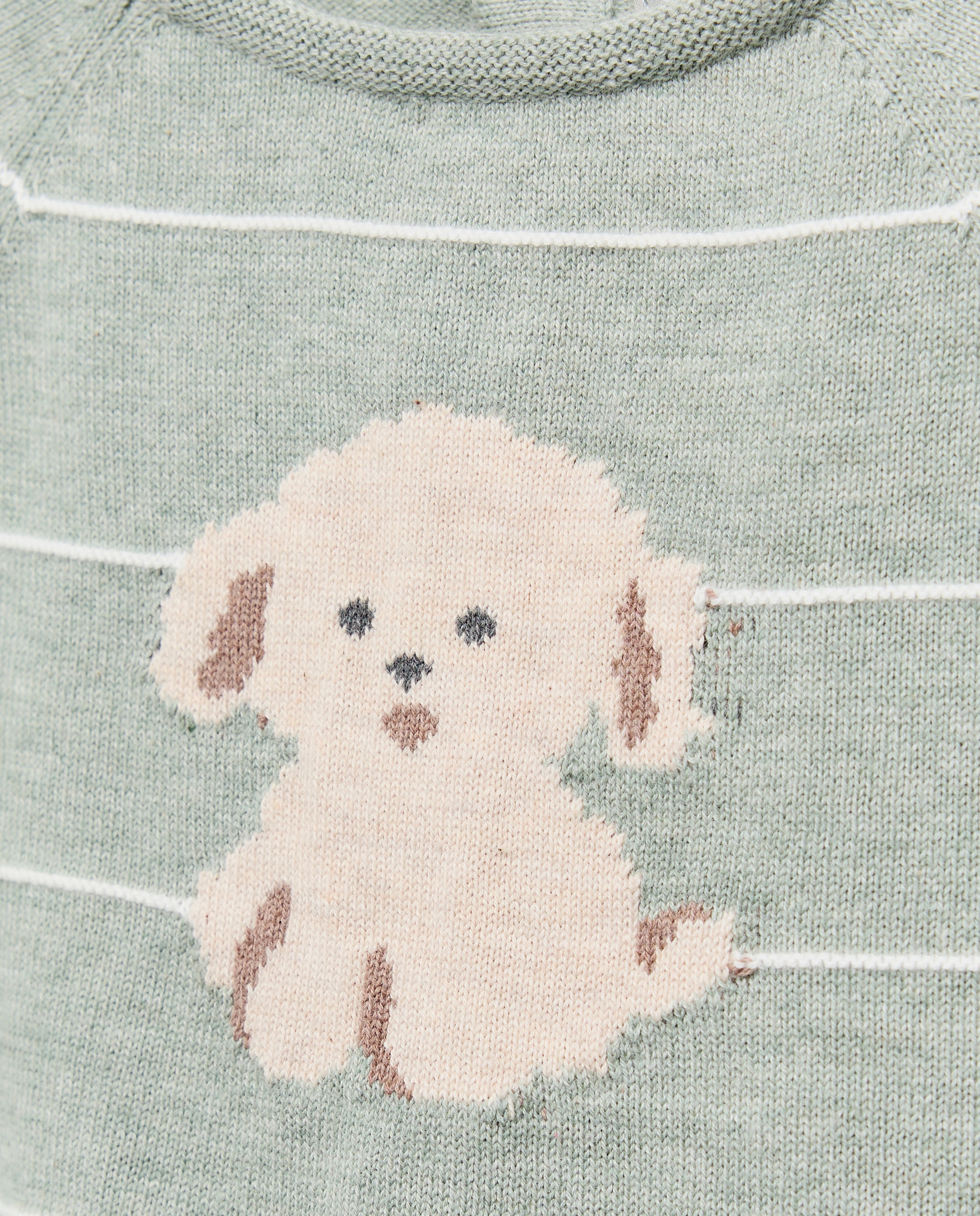 Babygrow de Tricot Curto de Bebé com Manga Curta e Estampado Coconut El Corte Inglés Verde-3