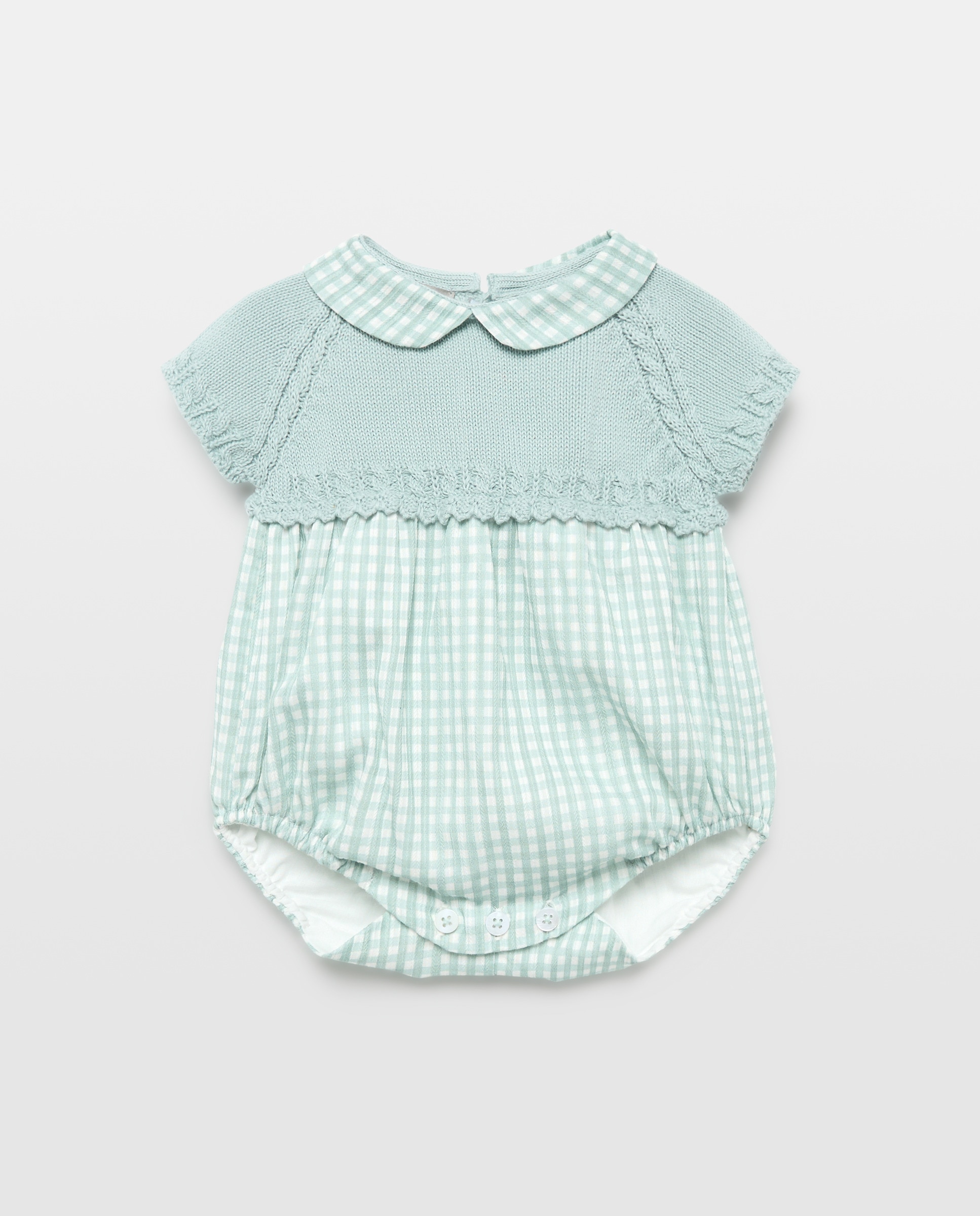 Imagem 0 de Babygrow com Gola Bebé em Tricot e Plana Vichy