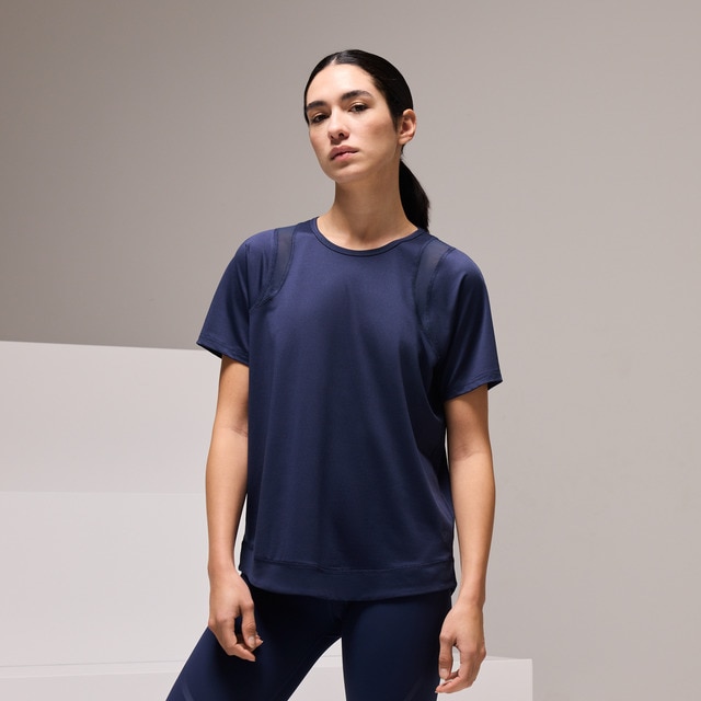 Imagem 0 de T-shirt de Manga Curta com Mesh de Training de Mulher