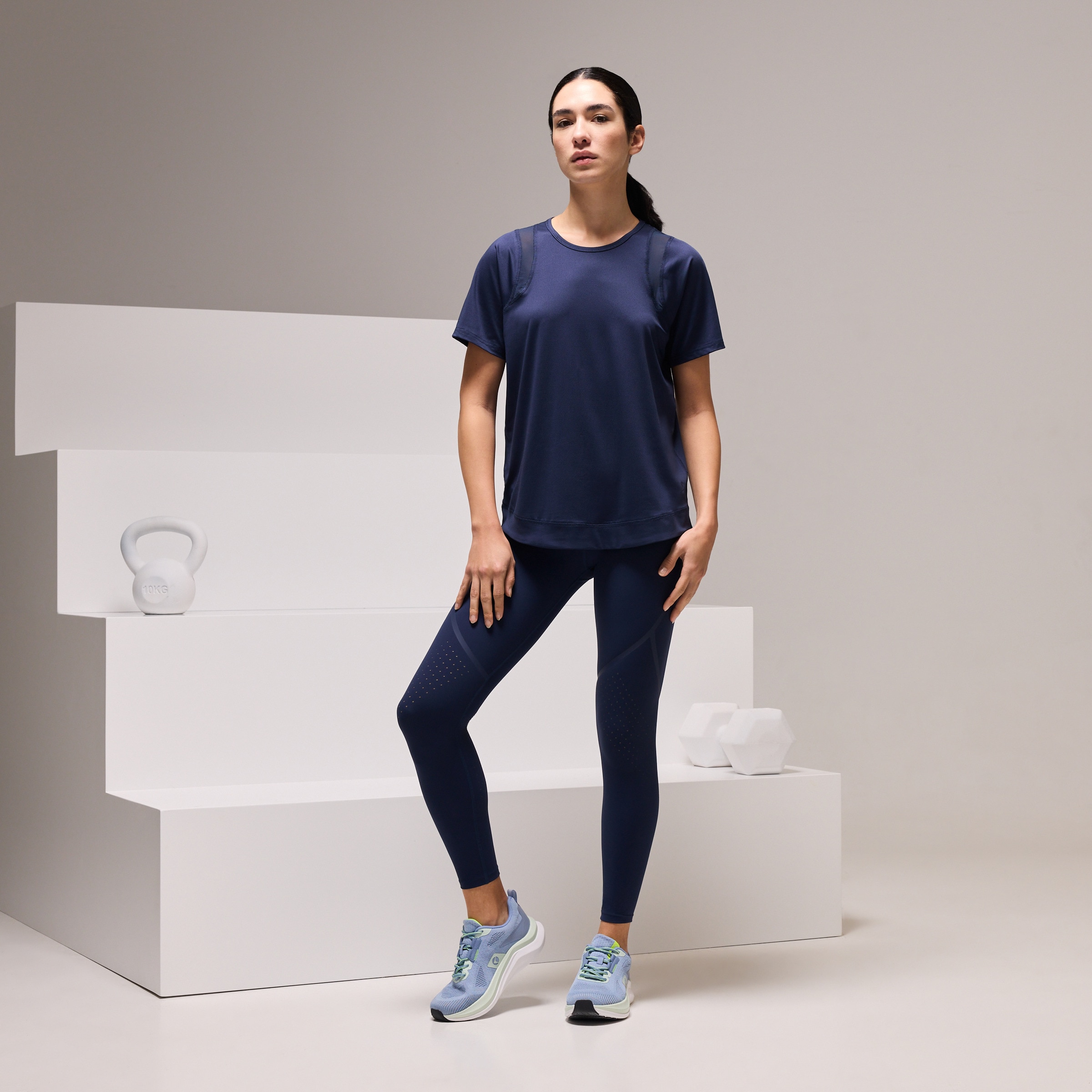 Leggings de Compressão de Training de Mulher Azul-marinho-1