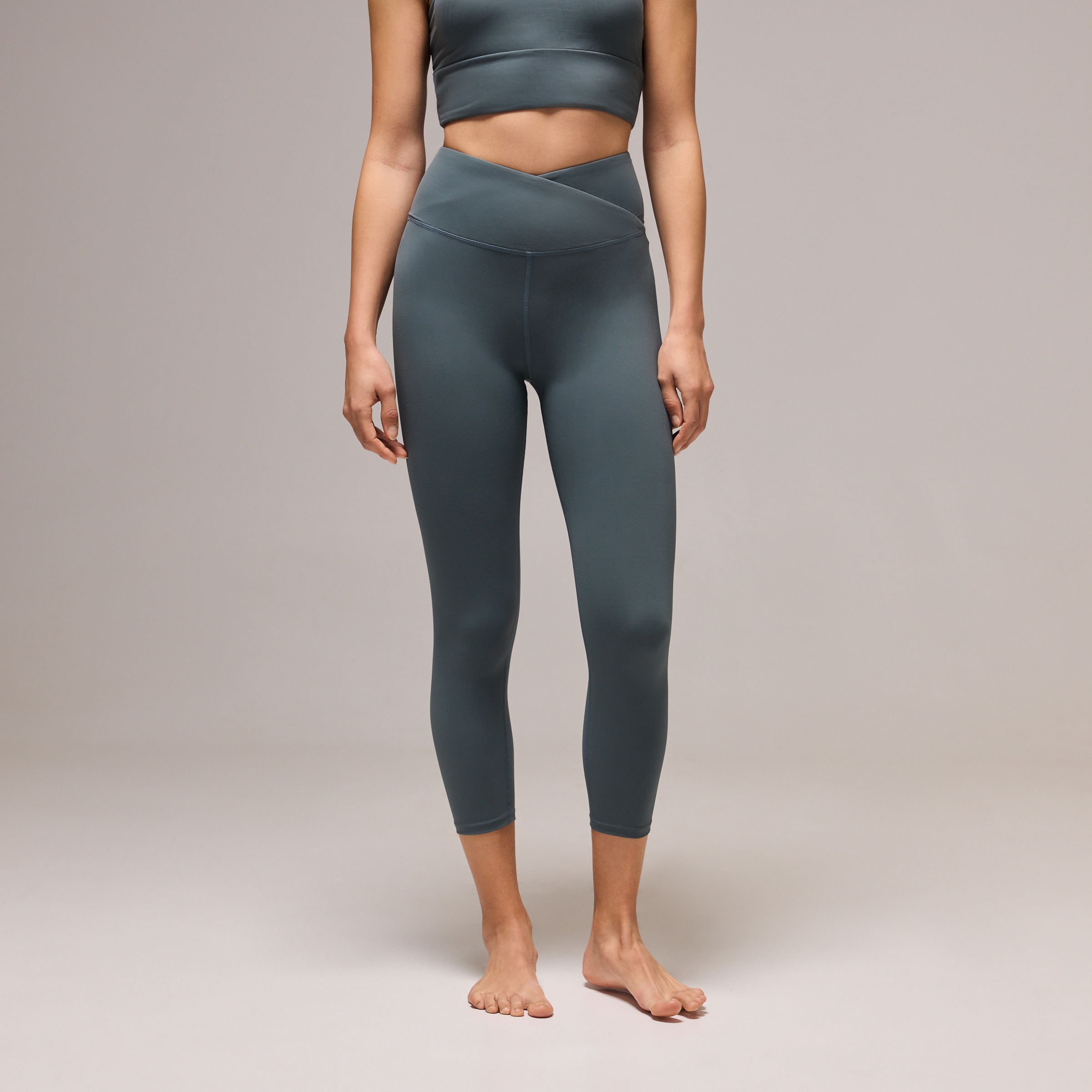 Leggings 7/8 de Yoga de Mulher Verde-claro-2