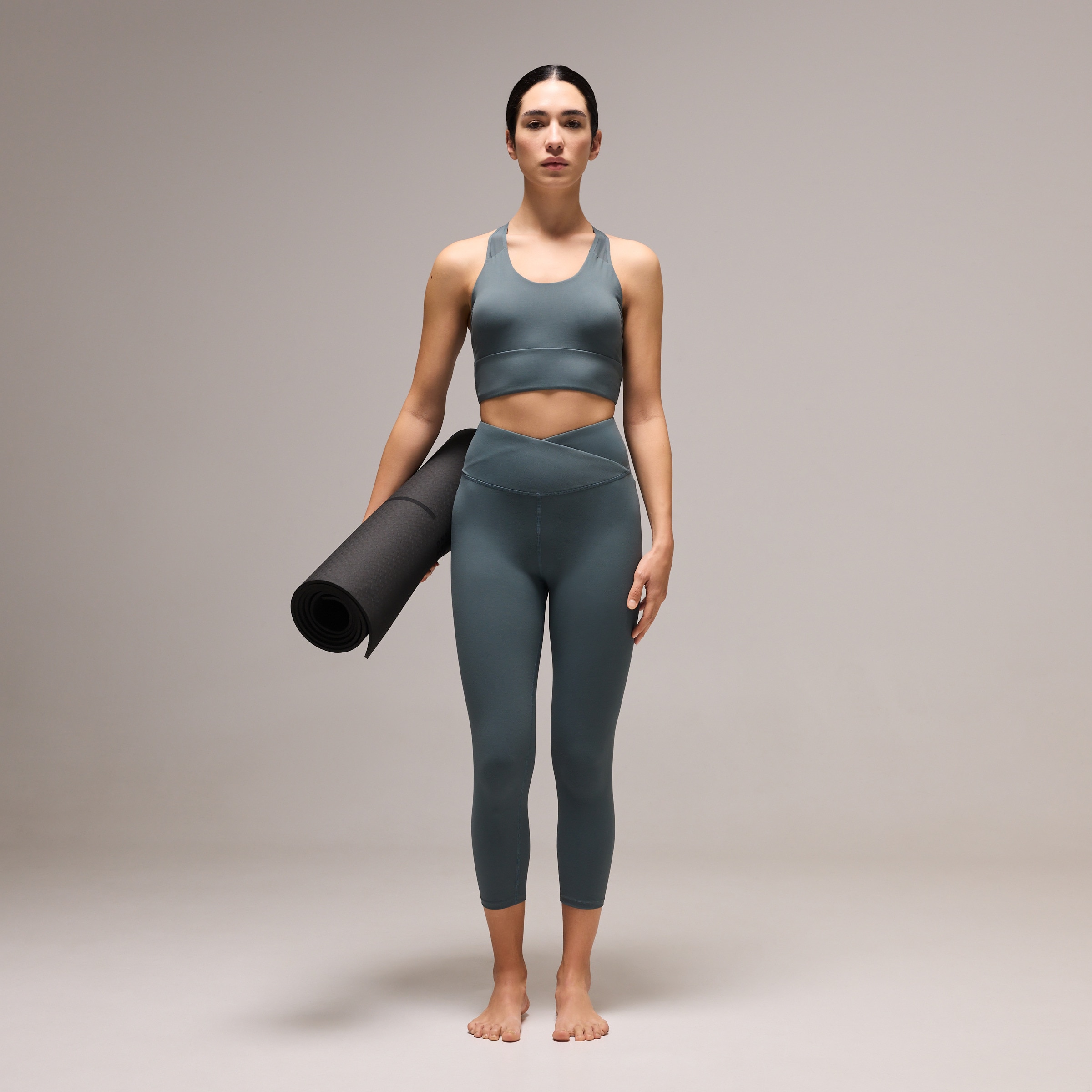 Leggings 7/8 de Yoga de Mulher Verde-claro-1