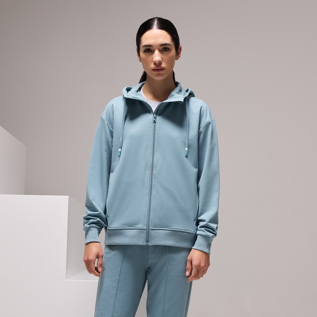 Imagem 0 de Sweatshirt Hoodie Aberta Sportcasual de Mulher