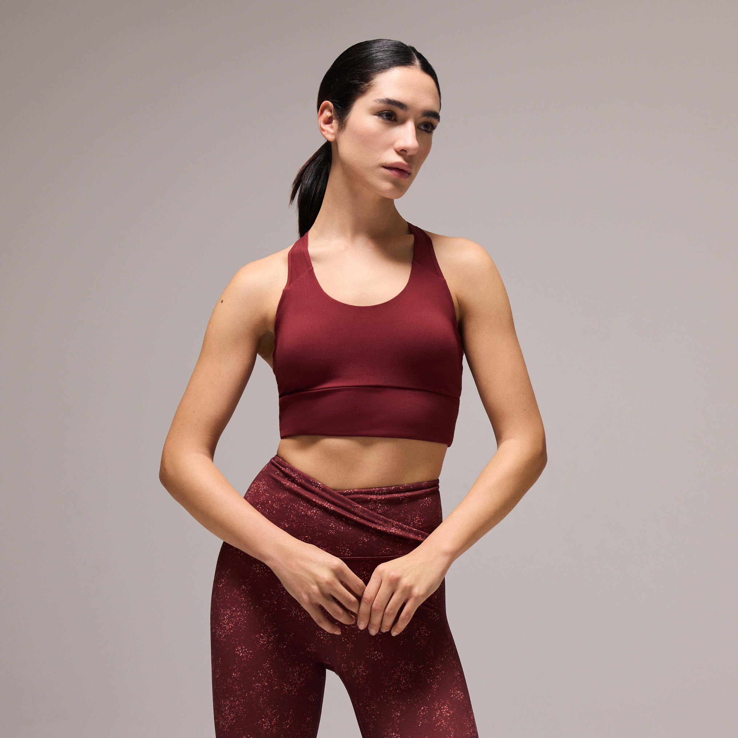 Top de Yoga de Mulher Terracota-1