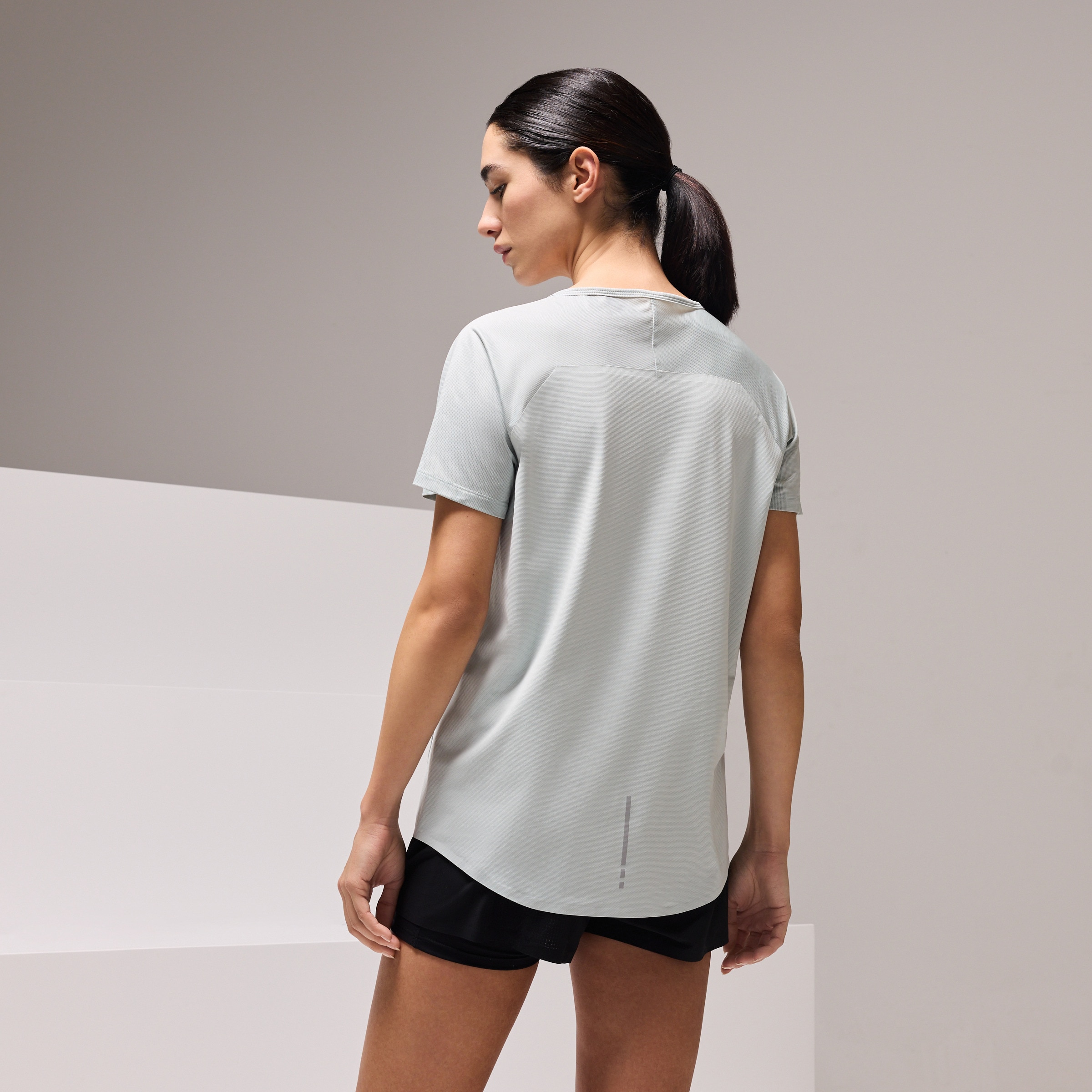 T-shirt de Running de Mulher Verde-claro-3