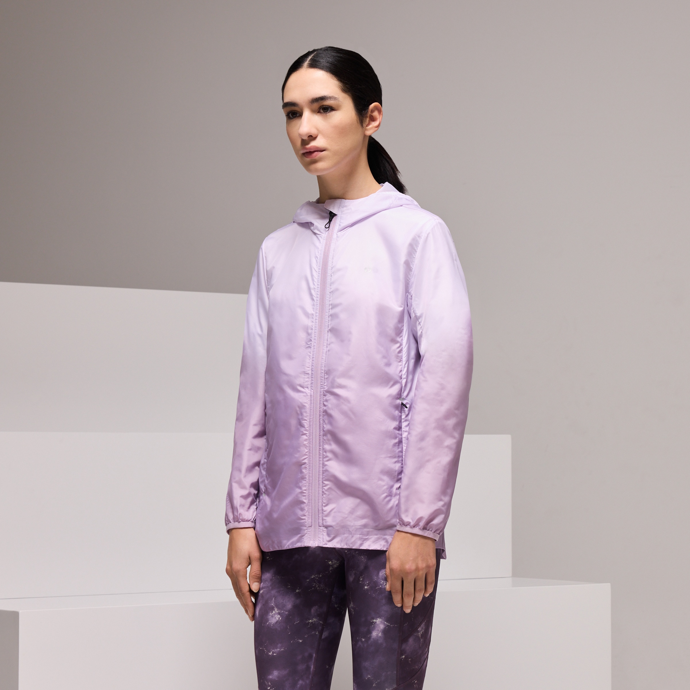Corta-Vento de Running de Mulher Lilás-1
