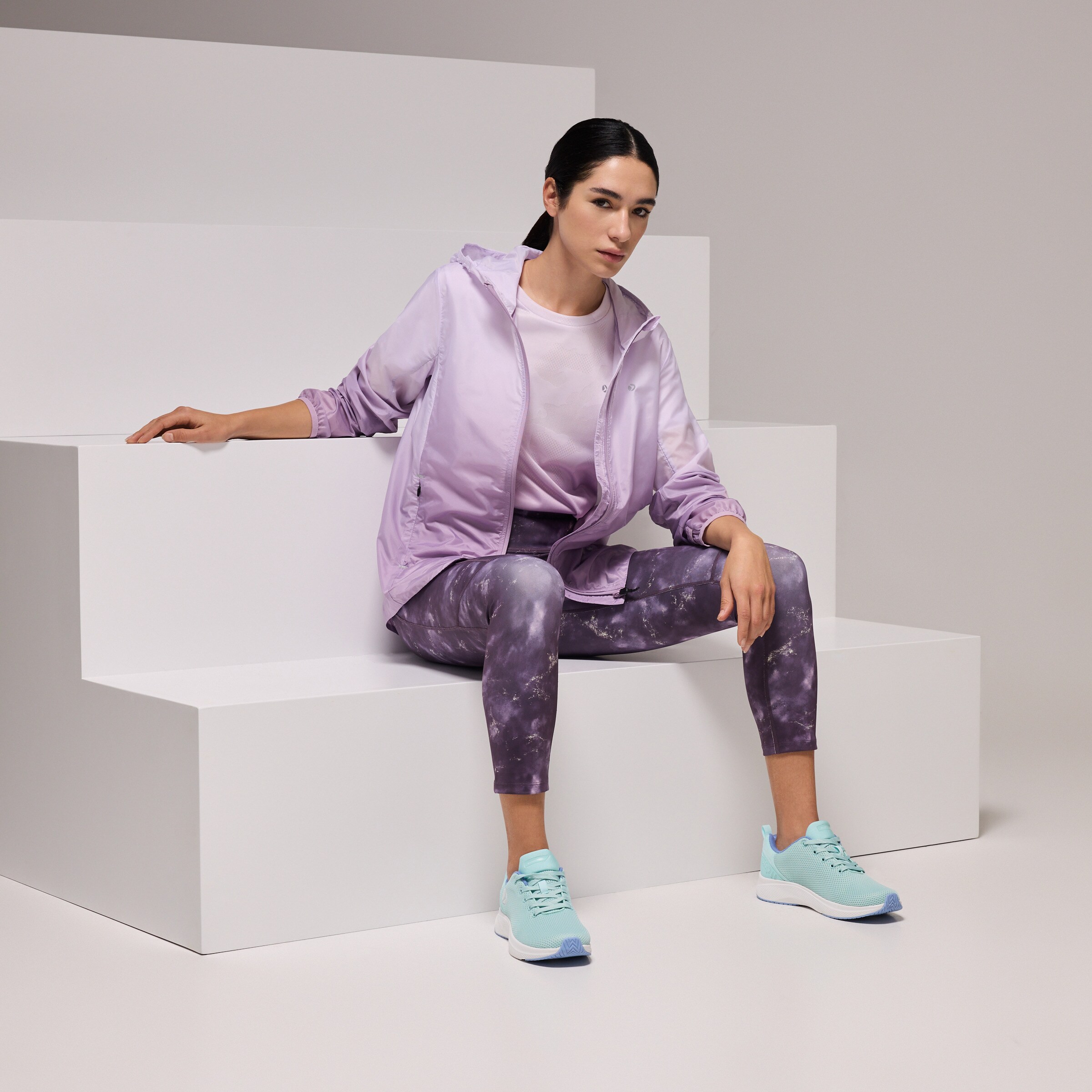 Corta-Vento de Running de Mulher Lilás-2