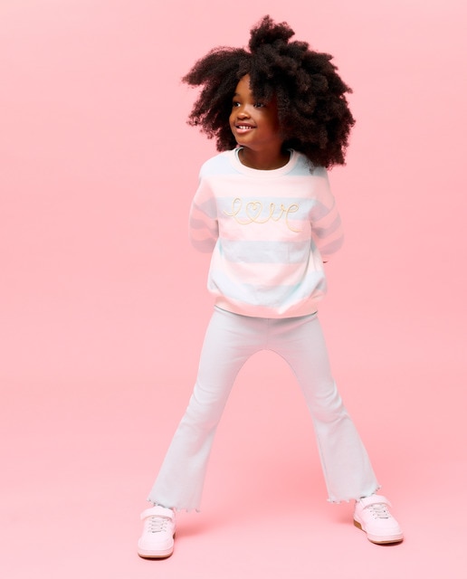 Imagem 0 de Conjunto de Sweatshirt e Leggings com Desenho Floral