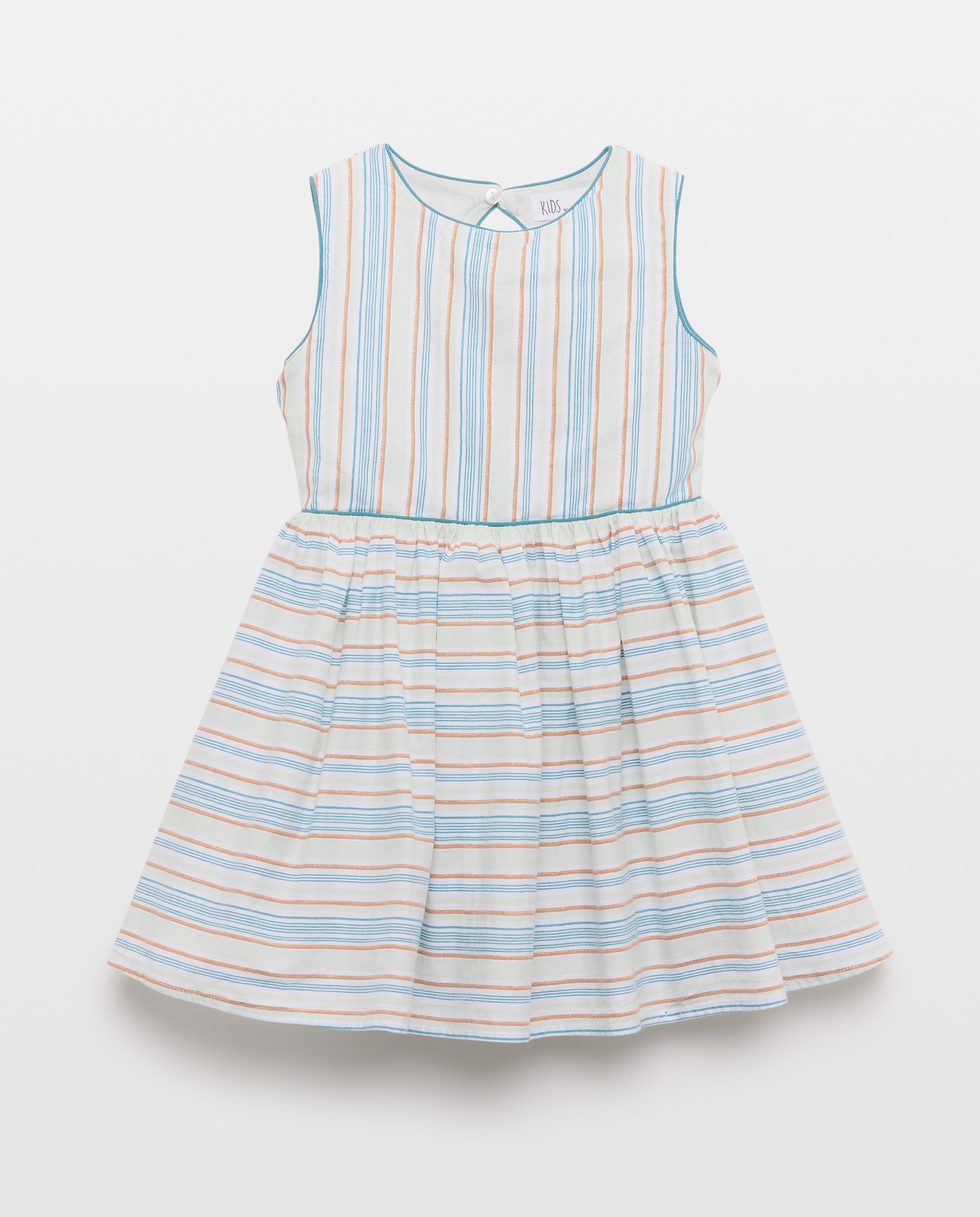 Vestido sem Mangas com Costas Abertas Azul-4