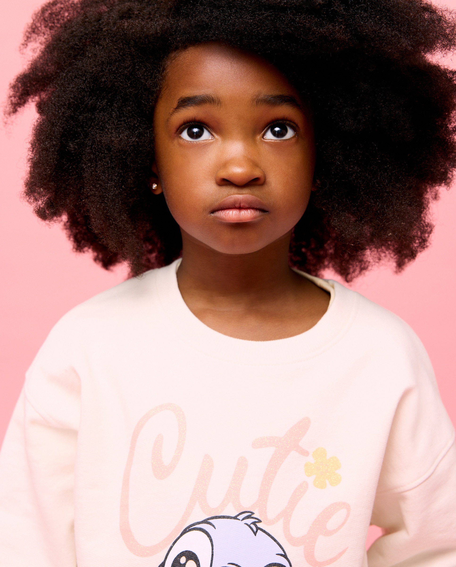 Imagem 0 de Sweatshirt de Decote Redondo com Estampado Posicional Stitch Primeiro Plano