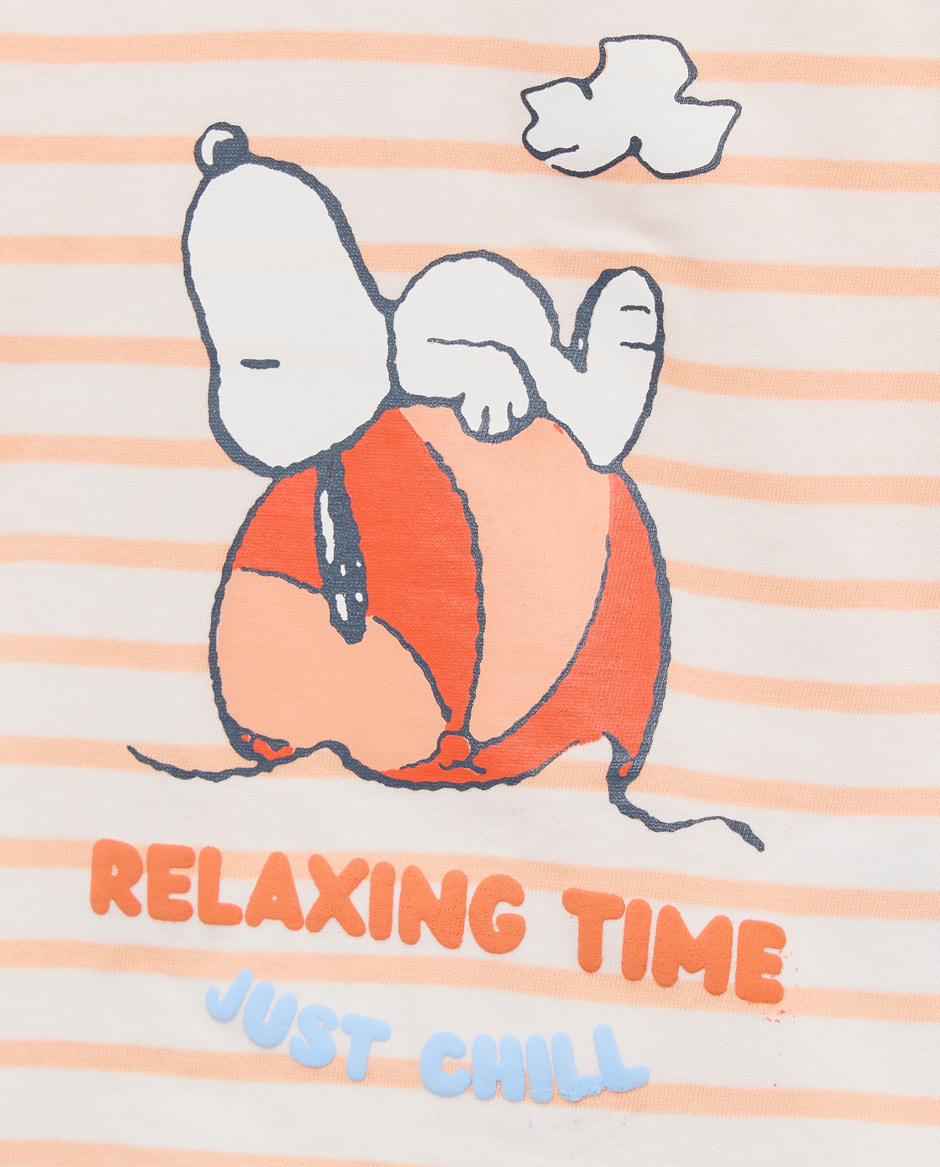 T-shirt de Bebé com Manga Curta e Estampado Snoopy 660 Laranja-3