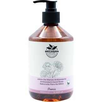 gel de manos hidratante Peonías dosificador 500 ml - Becasan Nature