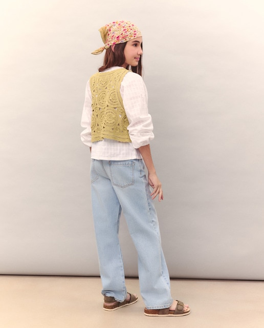 Imagem 0 de Jeans Straight com Contrastes Laterais