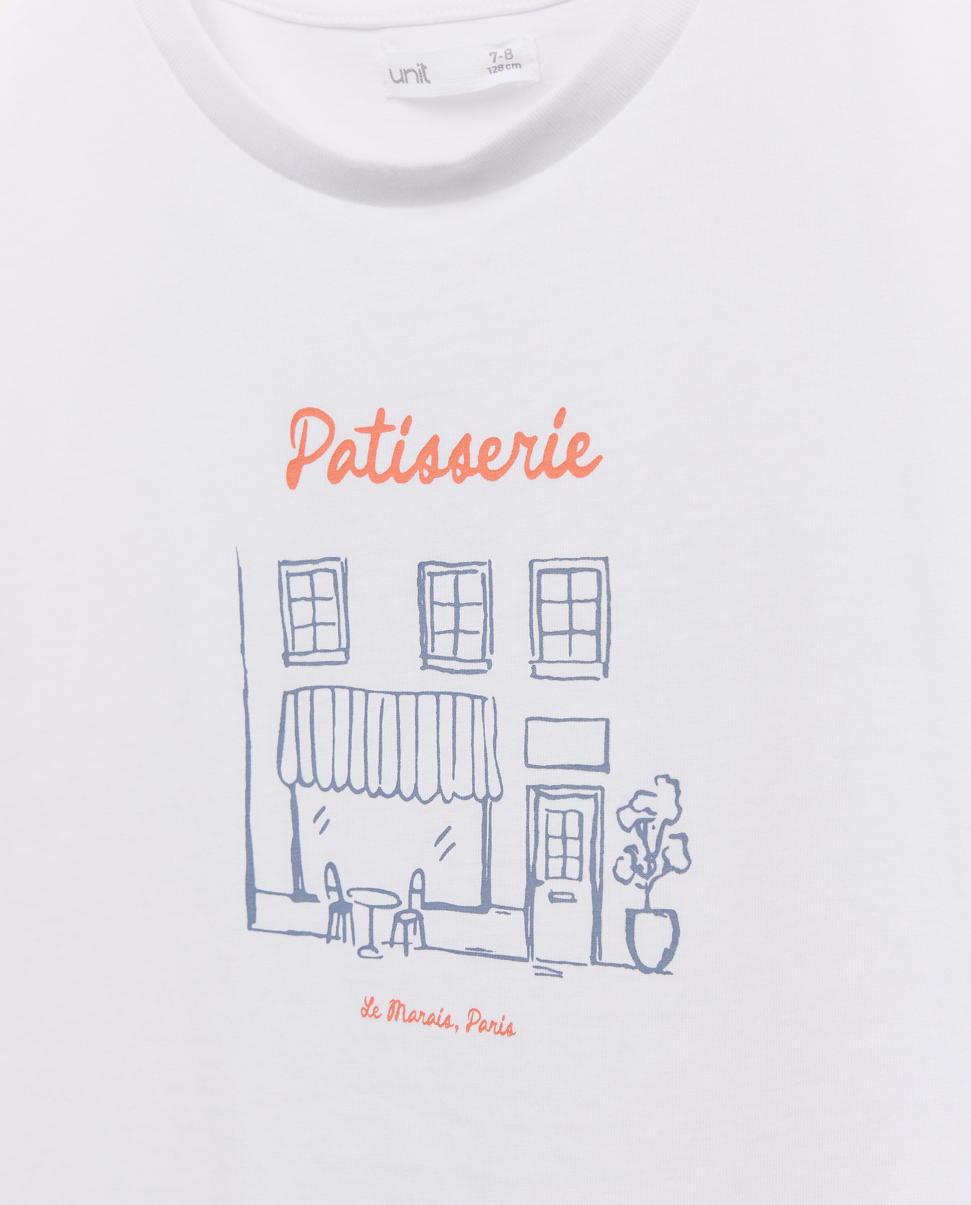 Camiseta niña con bordado pequeño Blanco-3