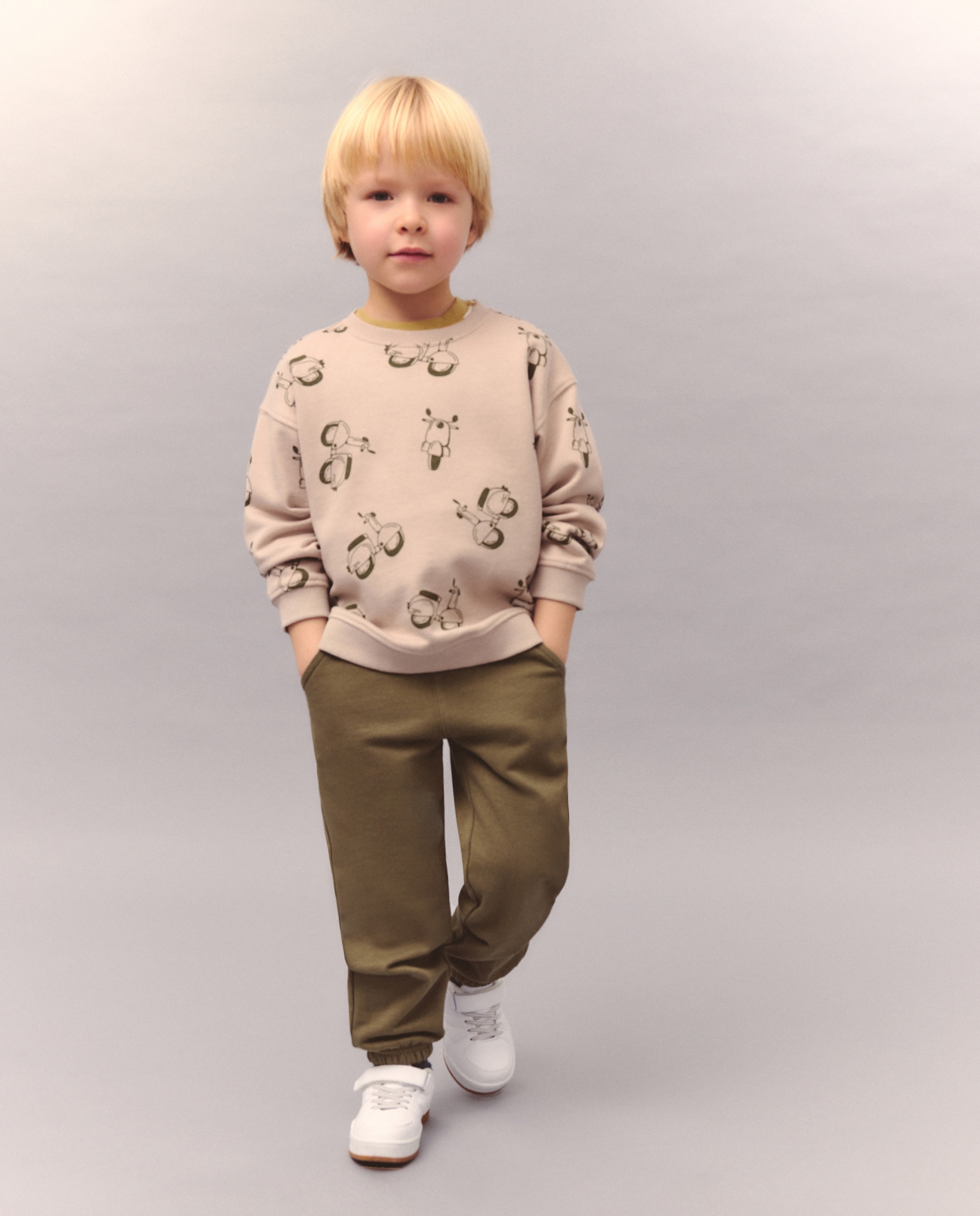 Conjunto de Sweatshirt com Capuz e Calças de Felpa Kids El Corte Inglés Verde-2