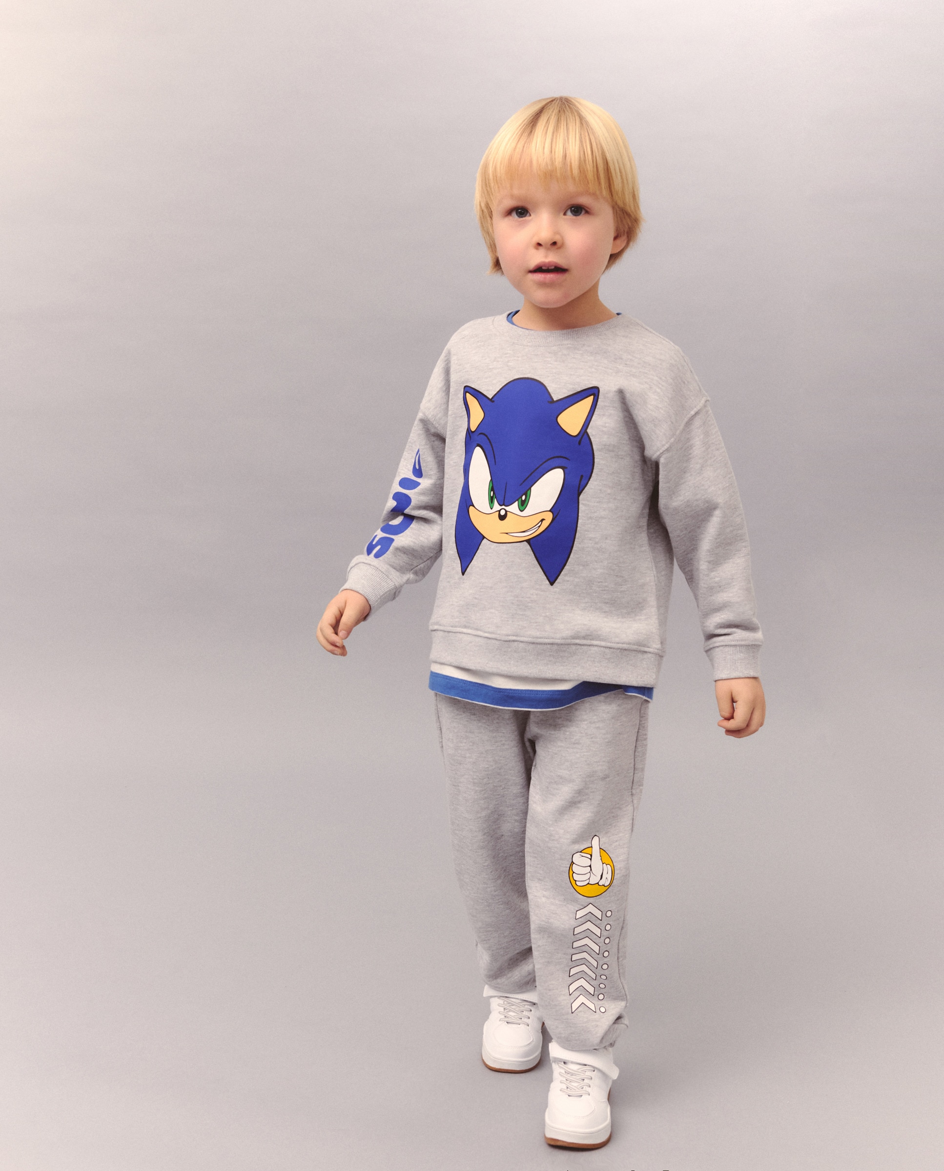 Imagem 0 de Conjunto Comprido de 2 Peças com Estampado Sonic
