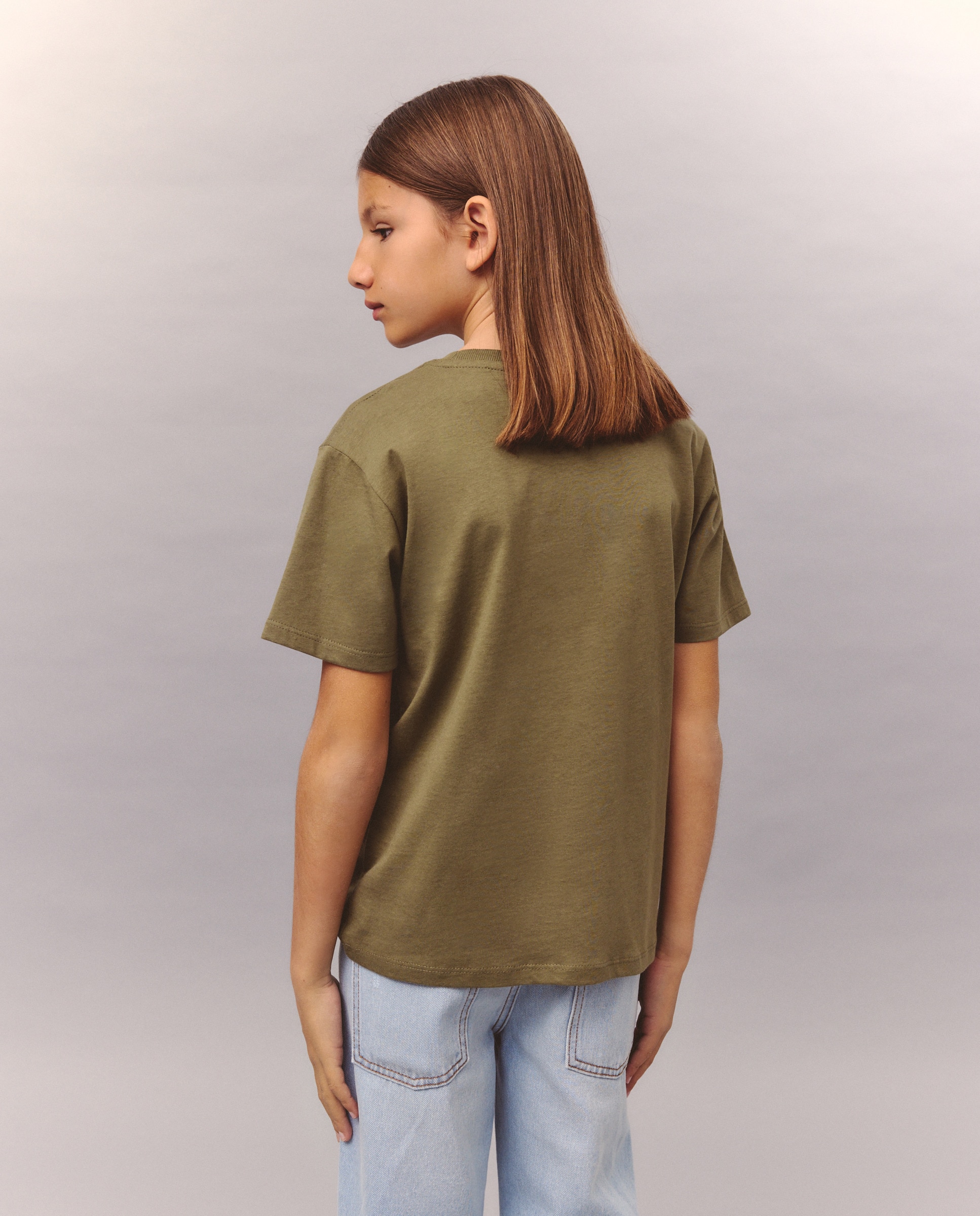 T-shirt de Manga Curta Lisa Kids El Corte Inglés 520 Caqui-3