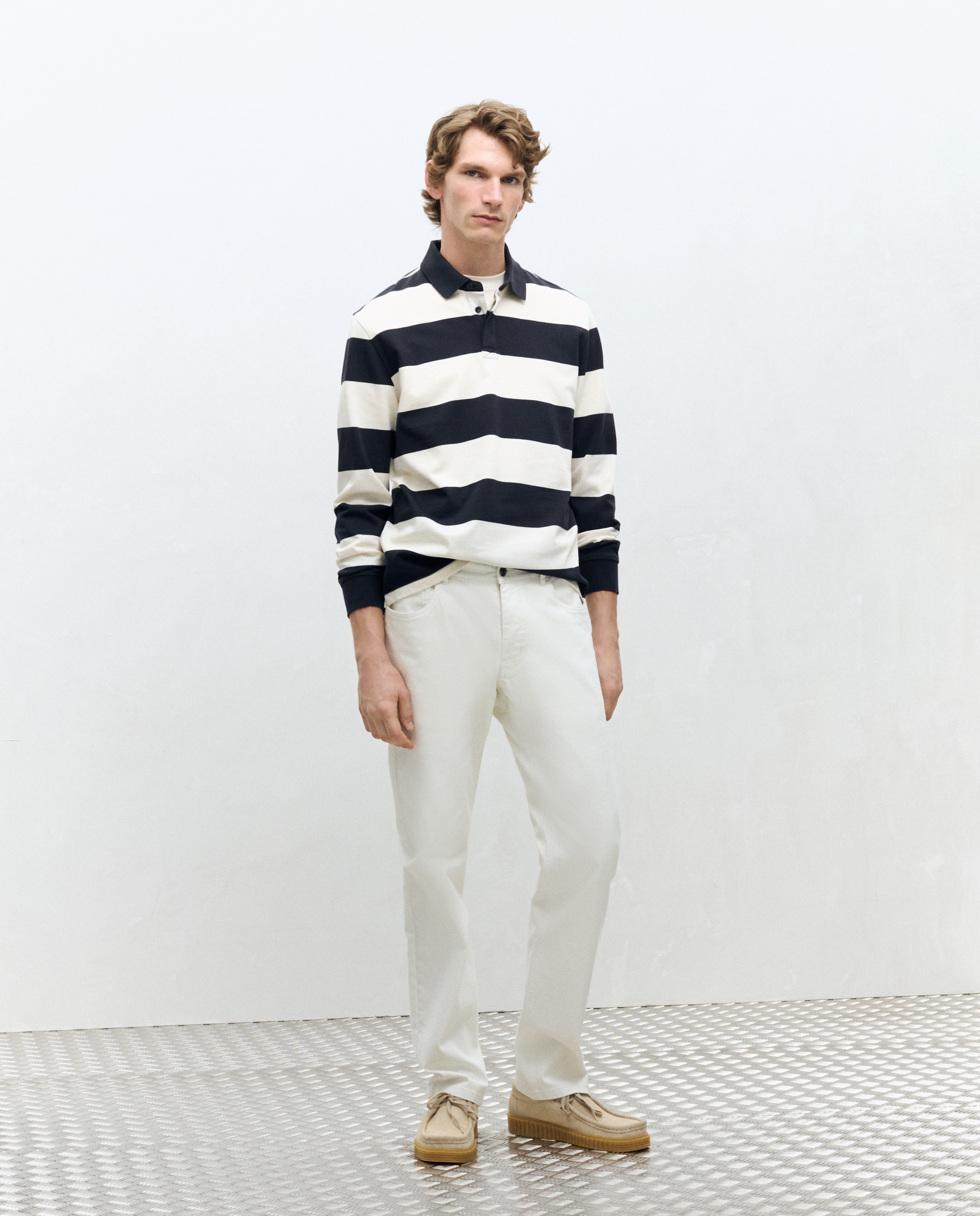 Imagem 0 de Calças Desportivas de Cinco Bolsos Regular em Algodão Elastómero