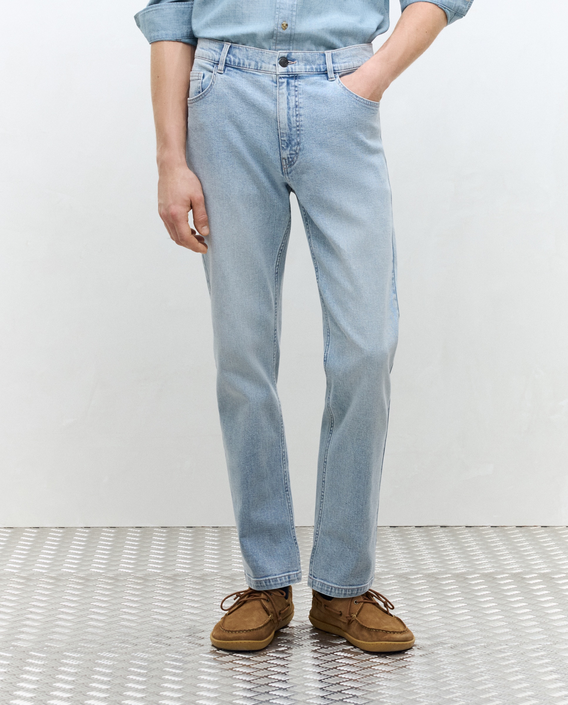 Jeans de Cinco Bolsos Azul-marinho-2