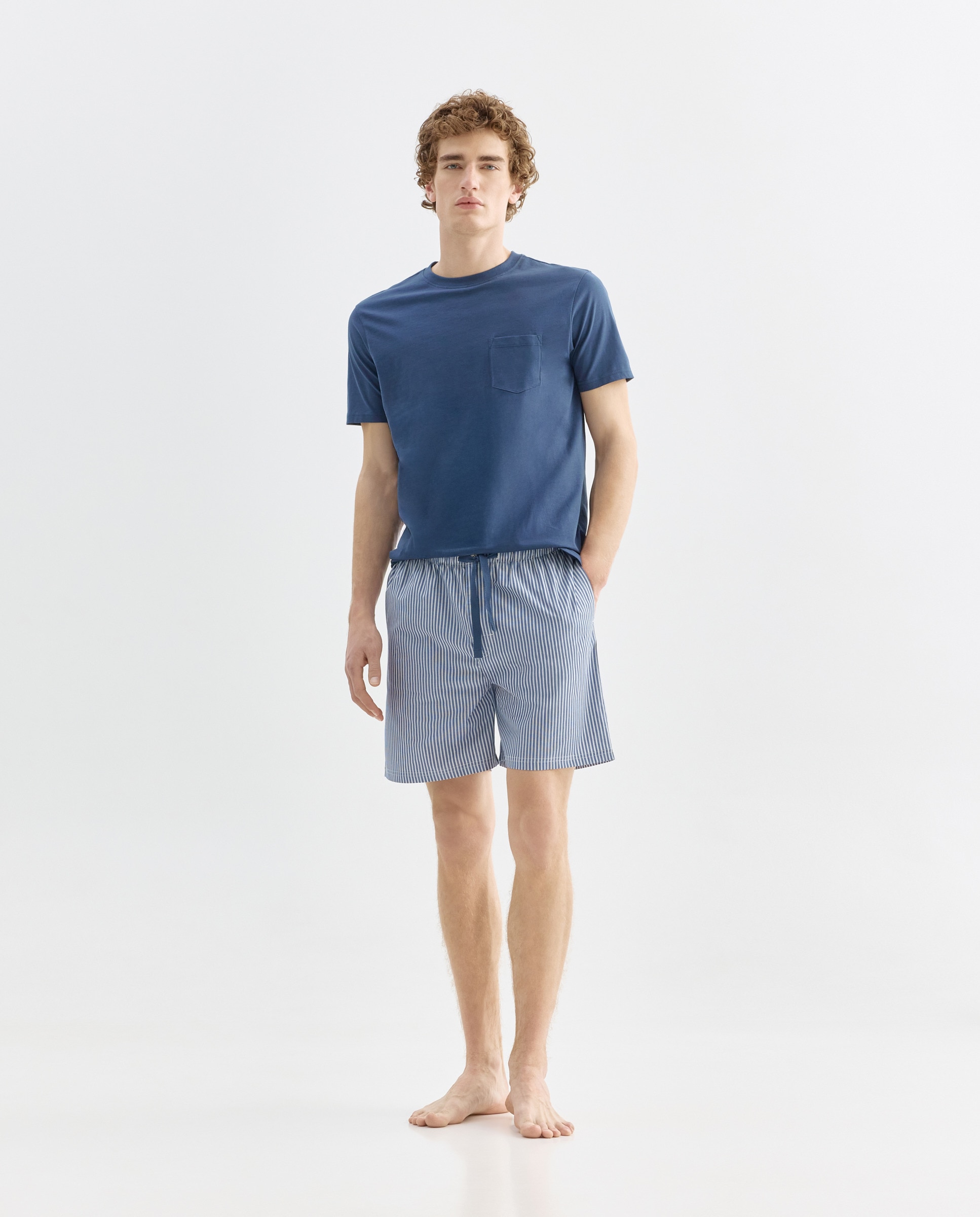 Imagen 0 de Pijama hombre algodón combinado corto