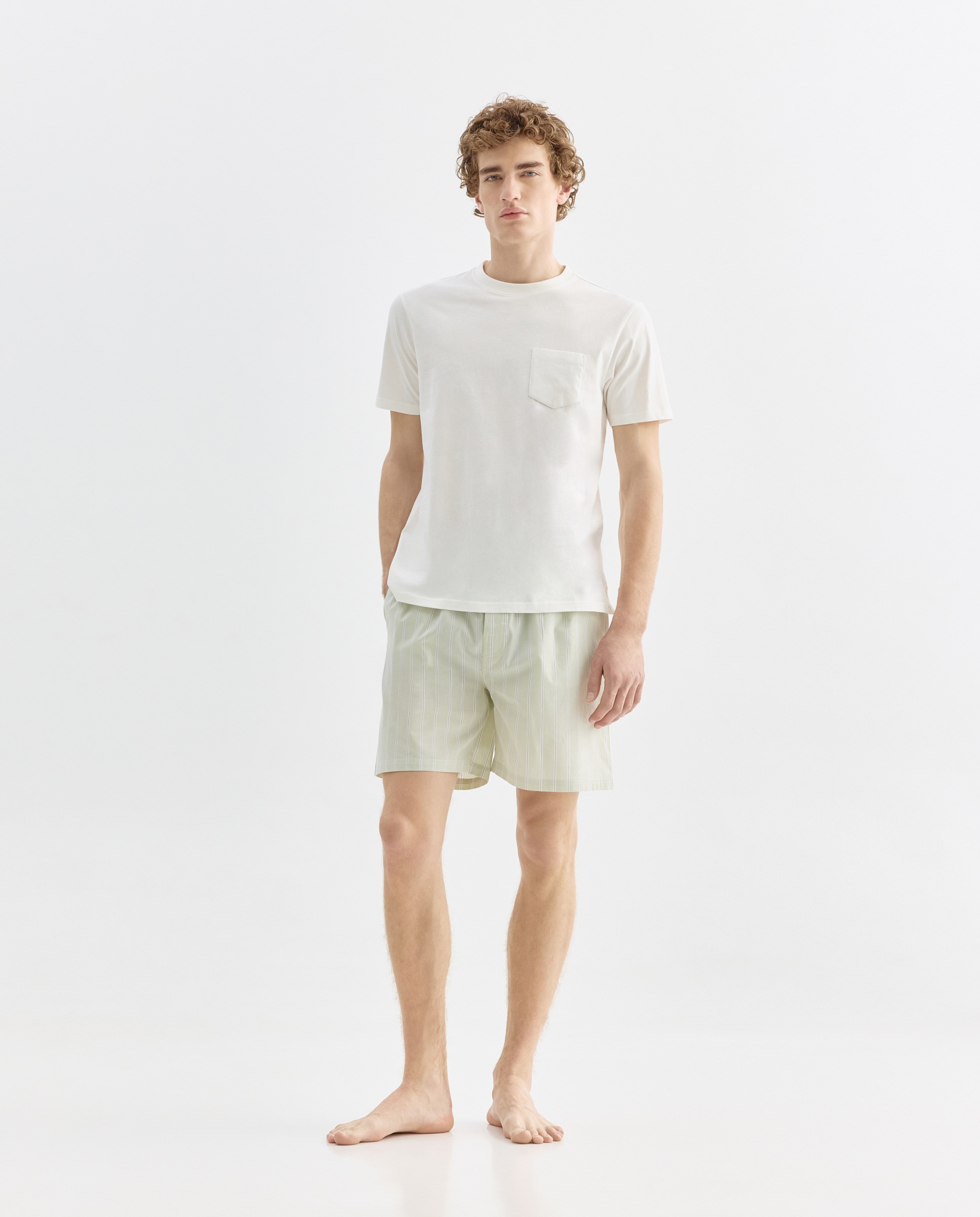 Imagen 0 de Pijama hombre algodón combinado corto