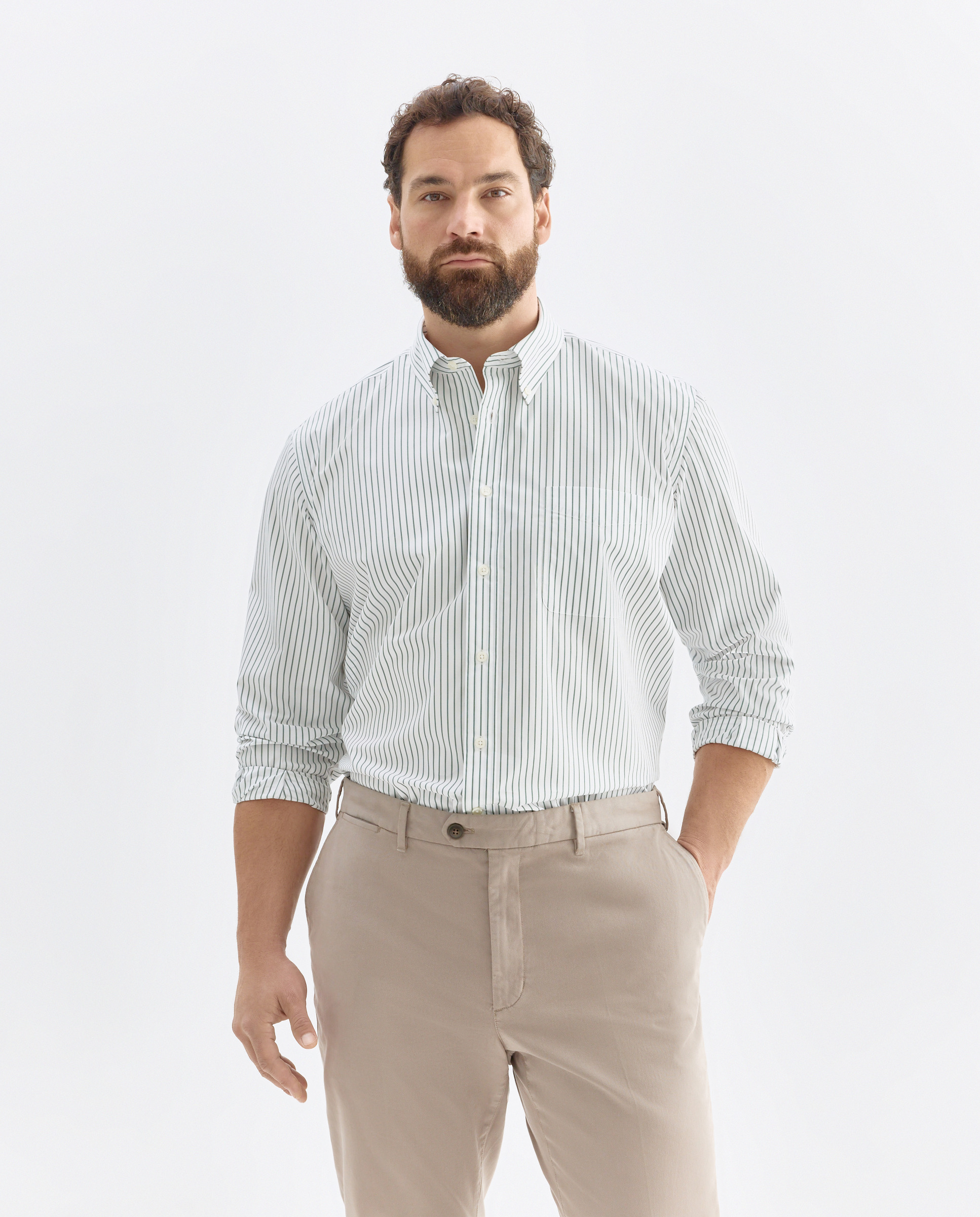 Imagem 0 de Camisa Casual de Manga Comprida Tamanhos Grandes