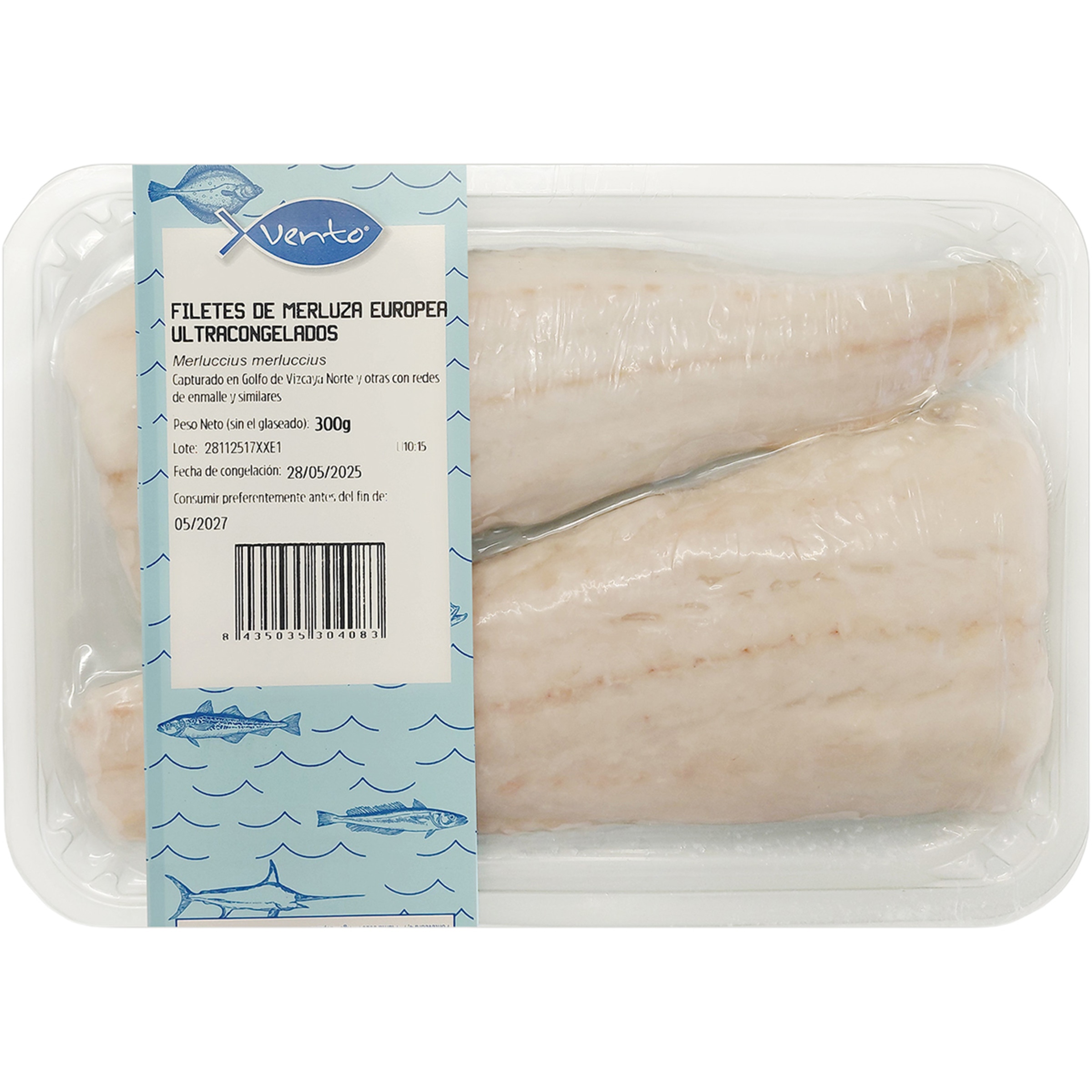 filetes de merluza europea bandeja 300 g