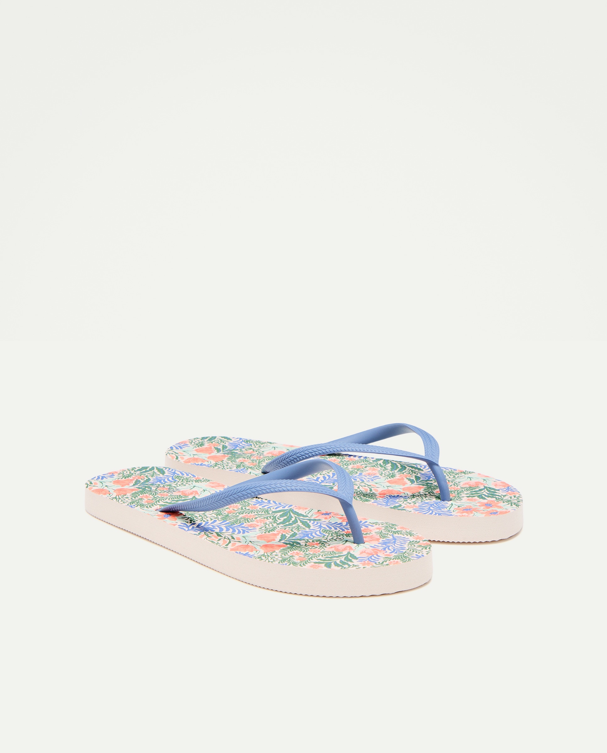 Chancla de mujer estampada Azul-2