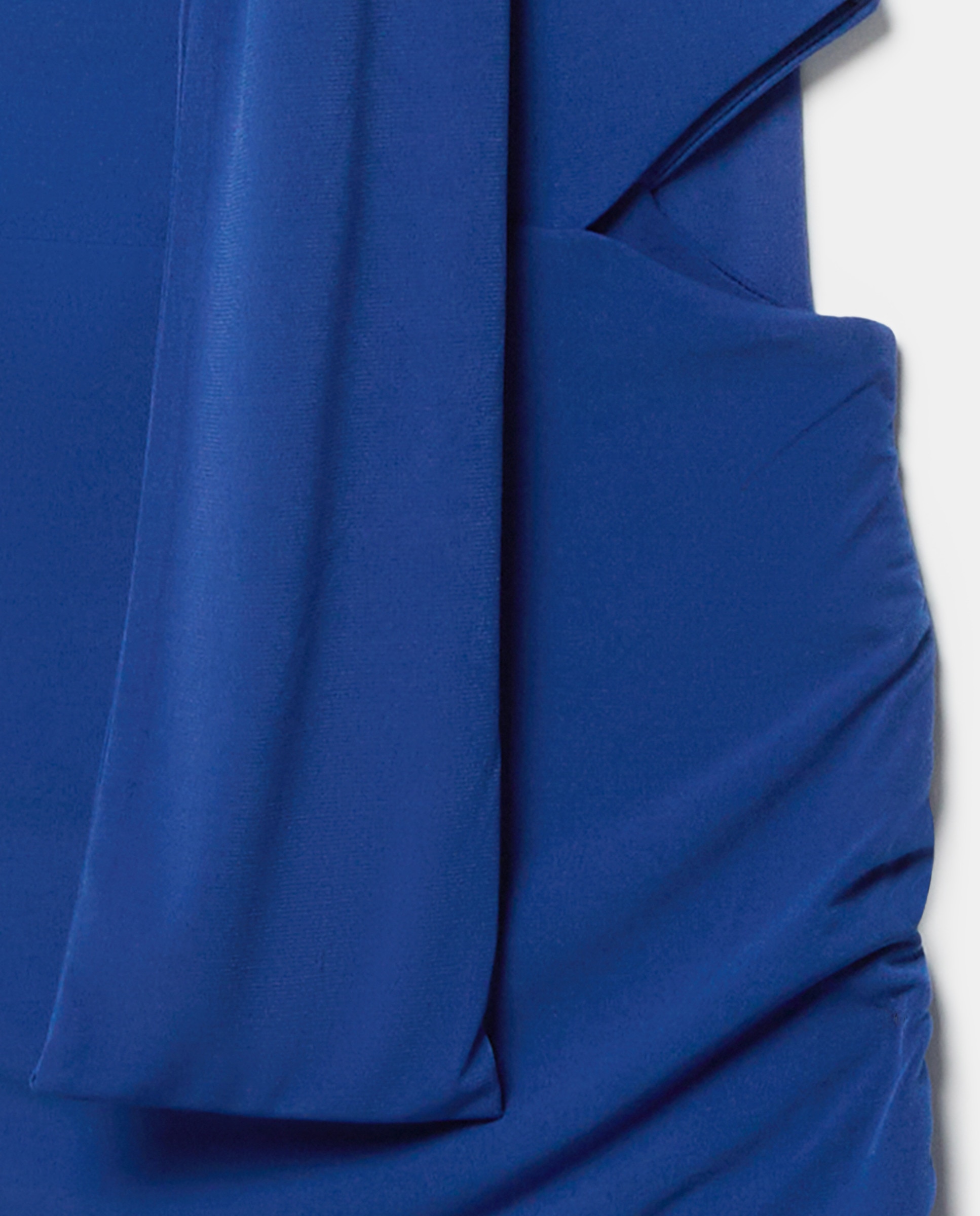 Vestido de Malha com Decote Caicai Azul-6