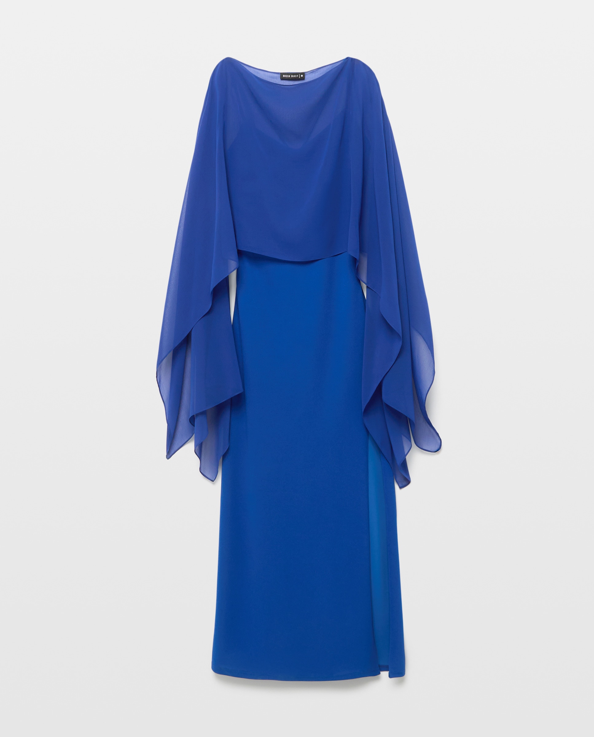 Vestido de Alças com Capa Azul-5