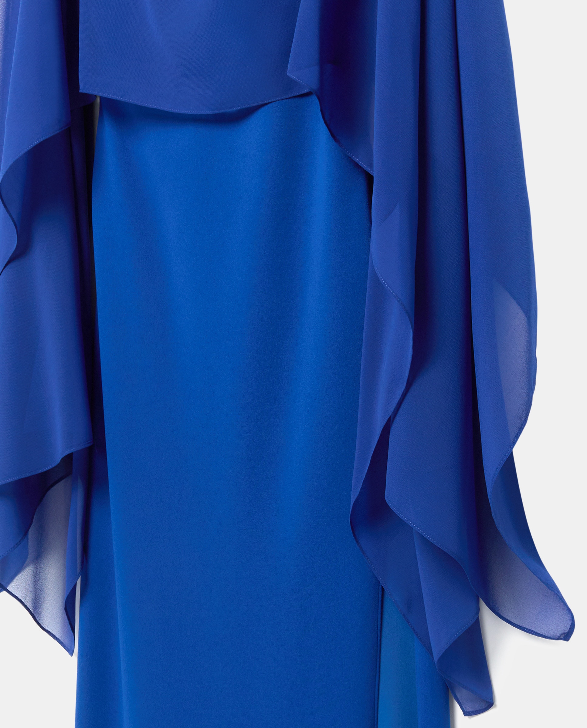 Vestido de Alças com Capa Azul-6