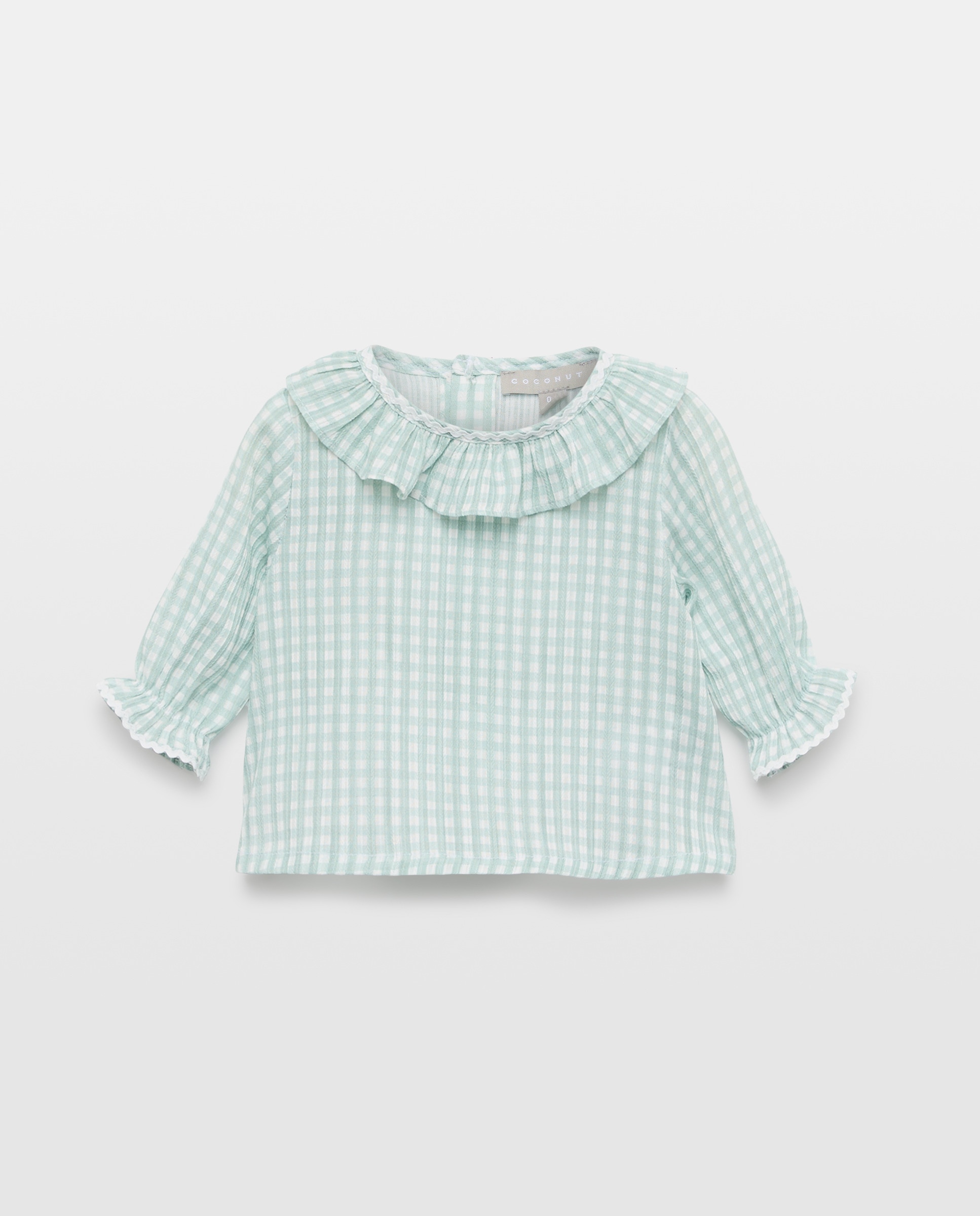 Camisa Plana Vicky de Bebé com Gola e Manga Comprida Coconut El Corte Inglés Verde-1