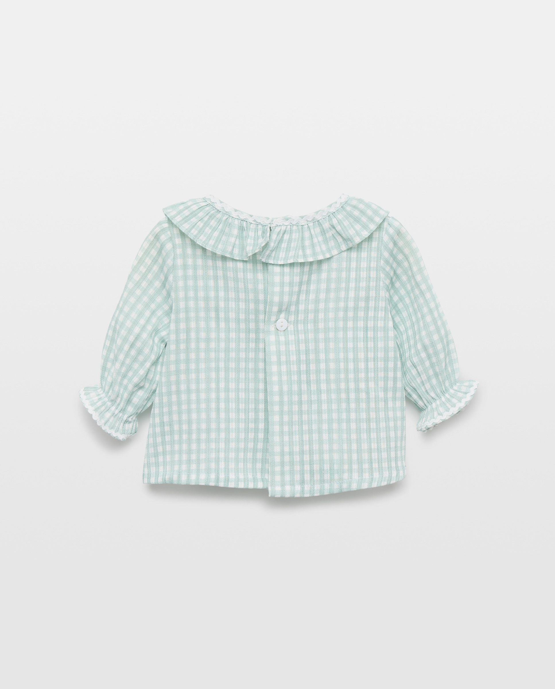 Camisa Plana Vicky de Bebé com Gola e Manga Comprida Coconut El Corte Inglés Verde-2