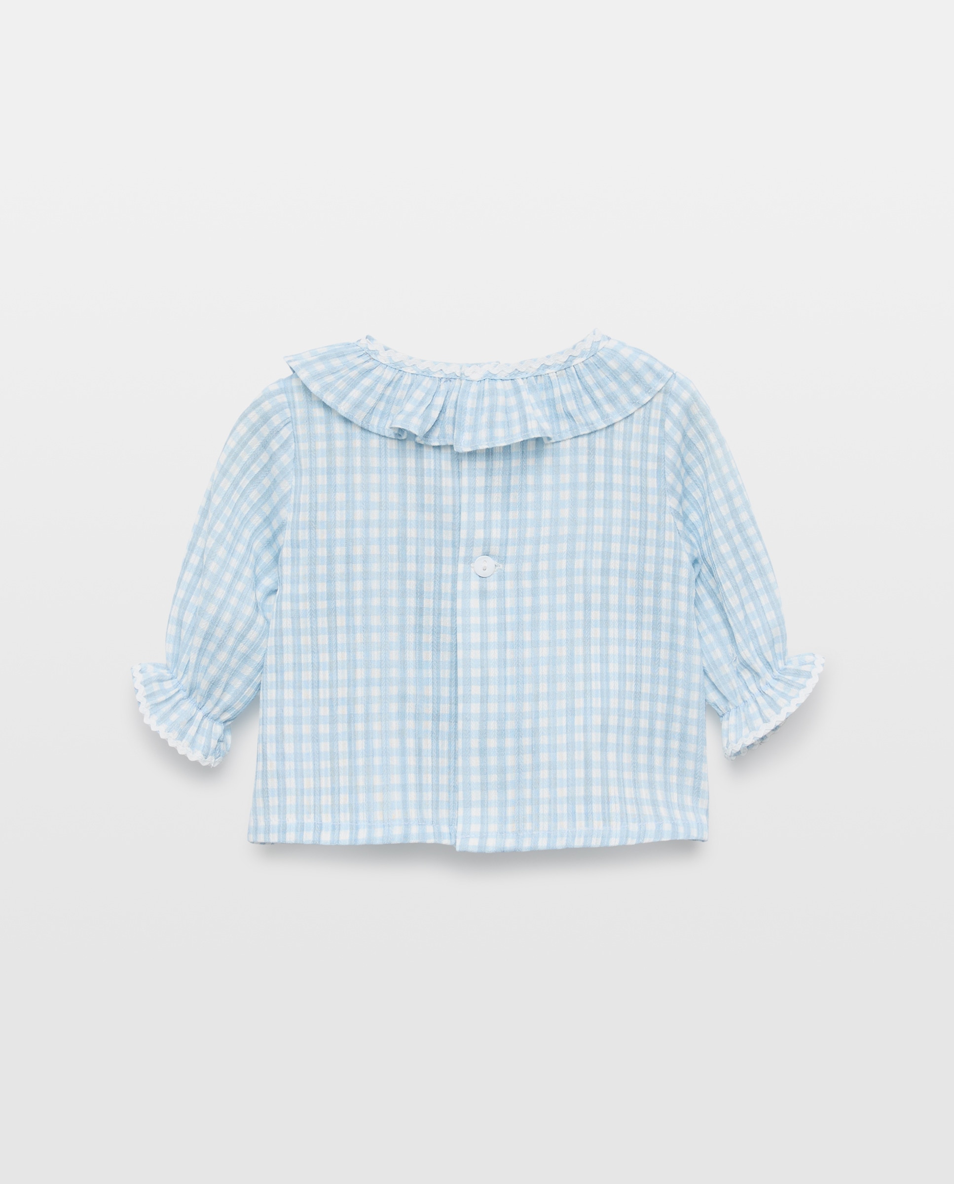 Camisa Plana Vicky de Bebé com Gola e Manga Comprida Coconut El Corte Inglés Azul-2