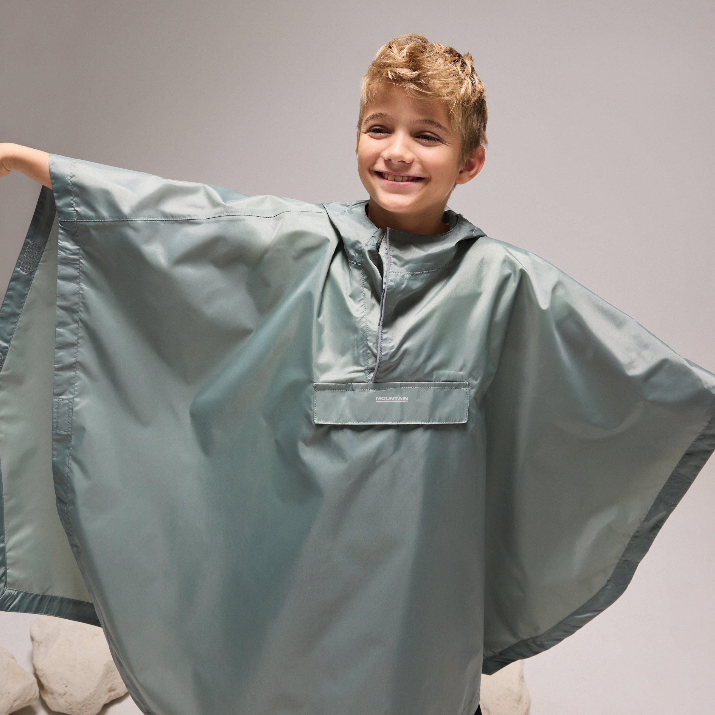 Poncho Impermeável de Montanha Unissexo Mountain Pro Verde-escuro-3