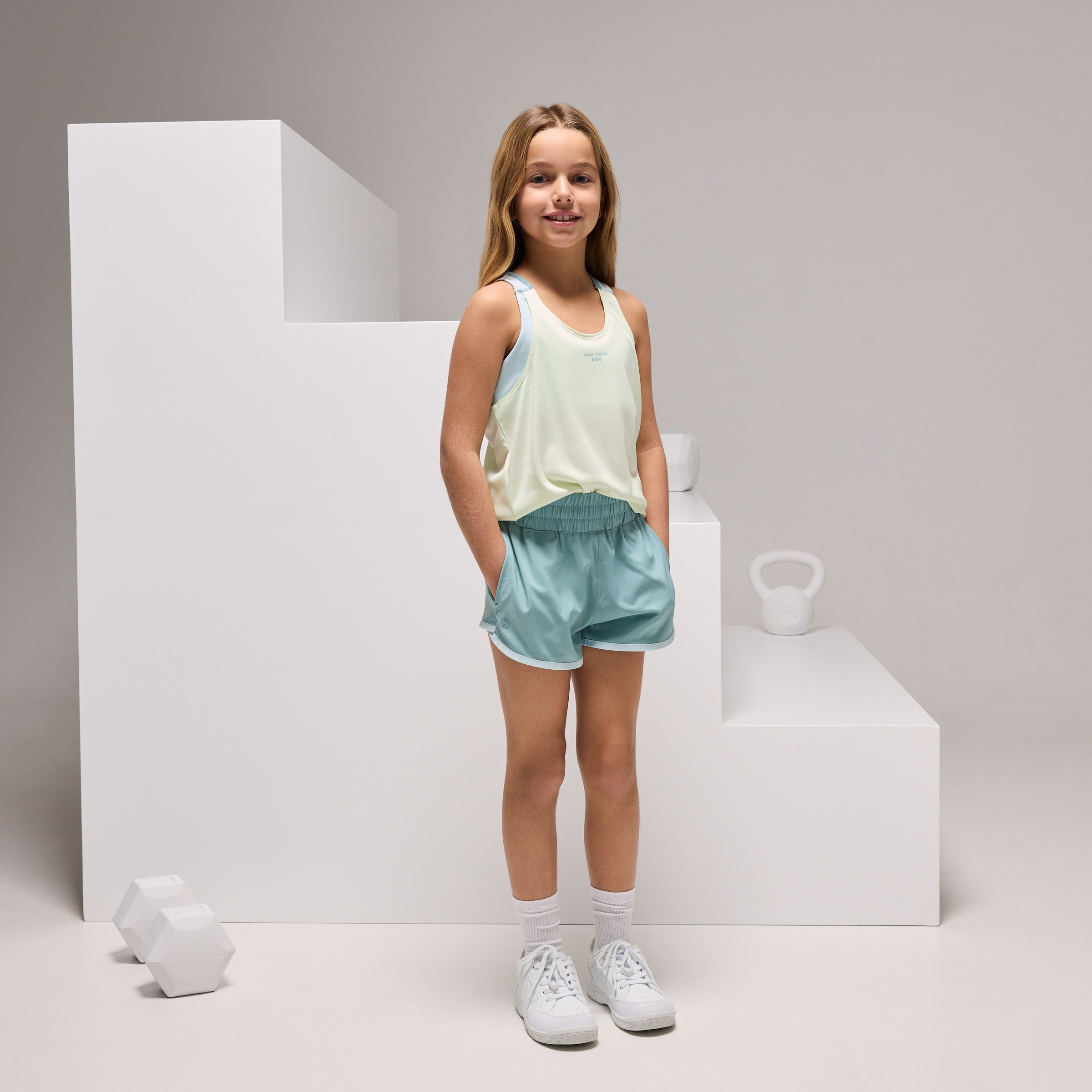 Imagem 0 de Conjunto de T-shirt sem Mangas com Top e Calções Sportcasual